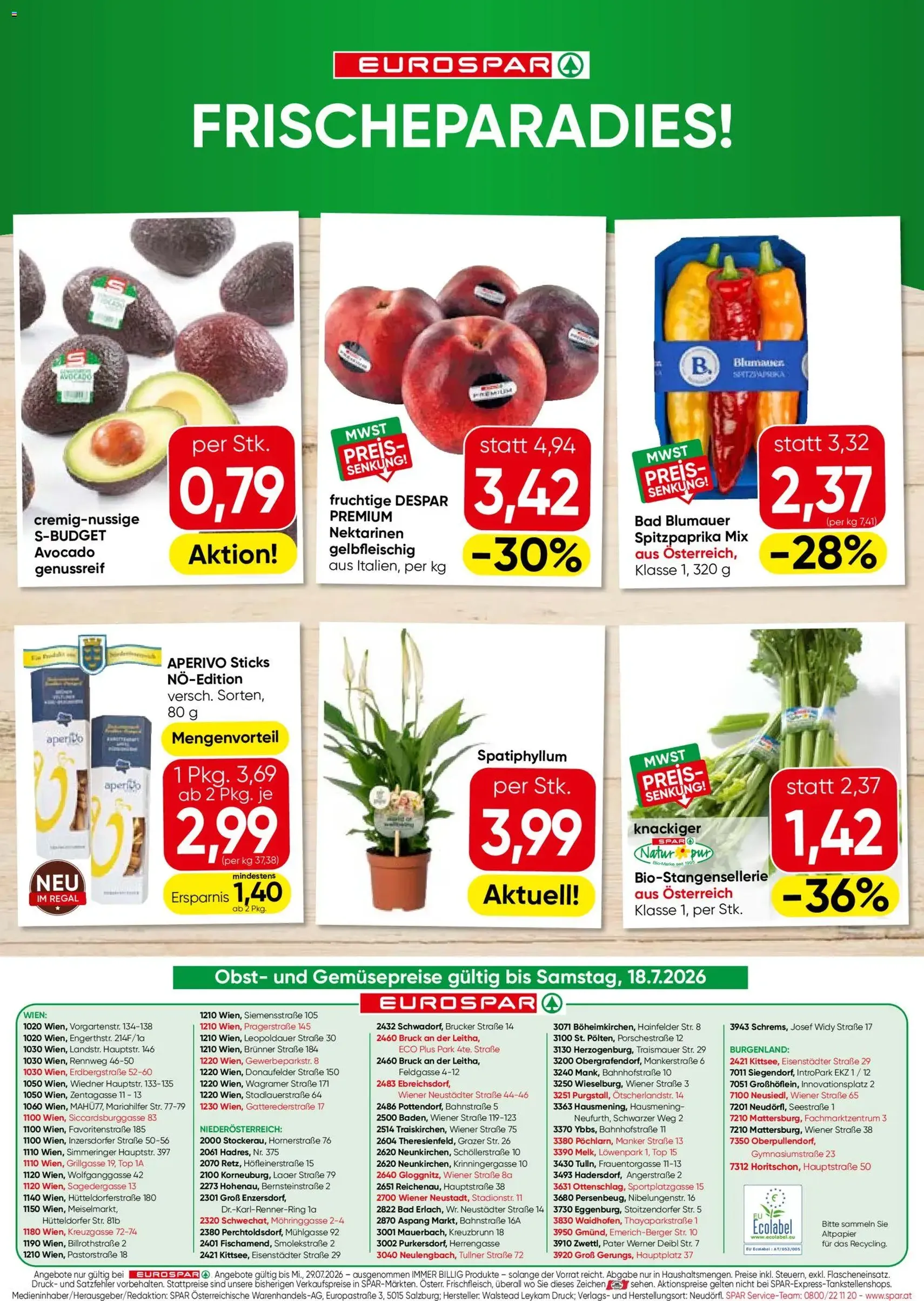 Eurospar Flugblatt - Gültiger Prospekt ab 16.07.2026, Seite 16 von insgesamt 16