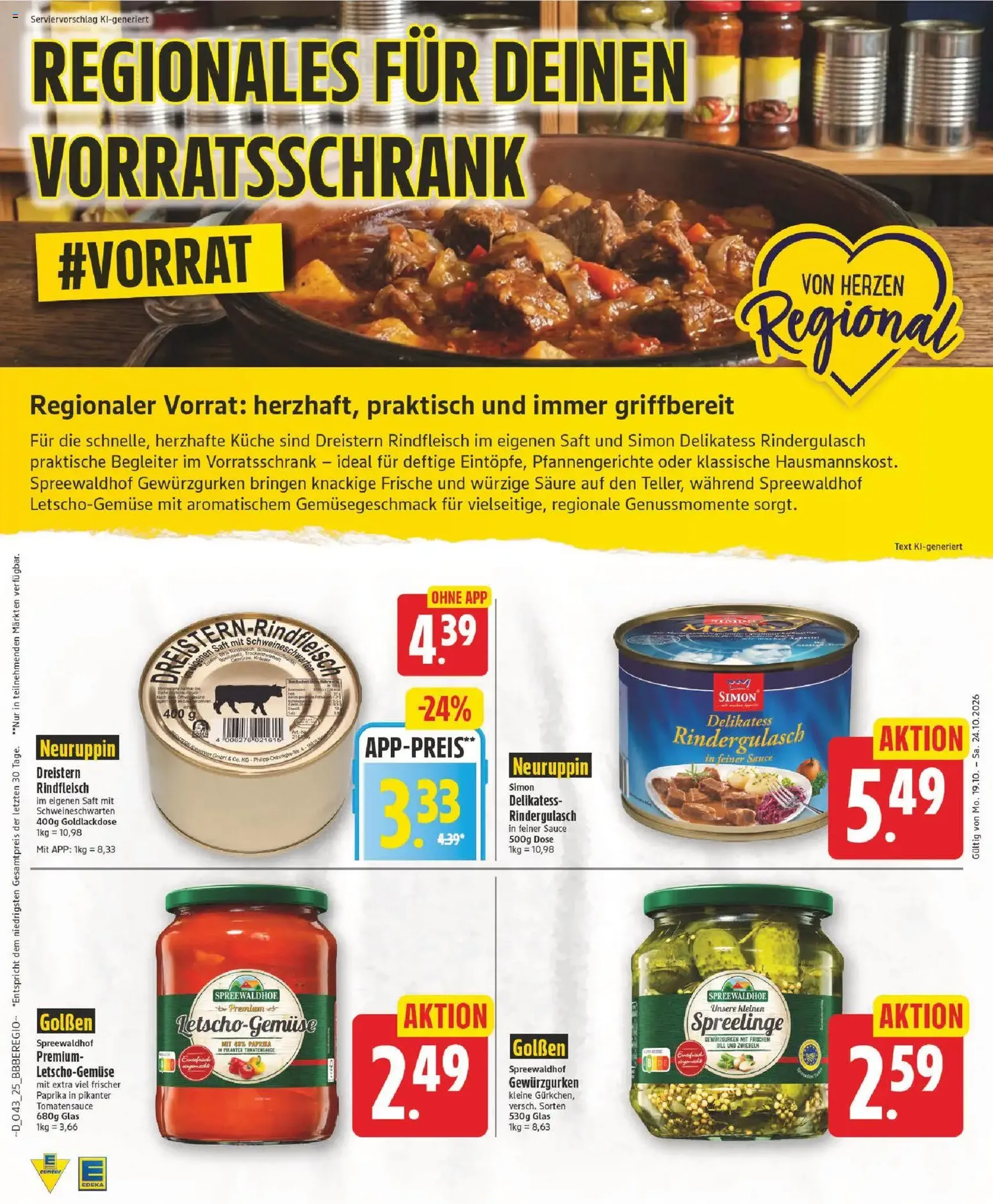 Edeka Prospekt - Gültiger Prospekt ab 19.10.2026, Seite 26 von insgesamt 30