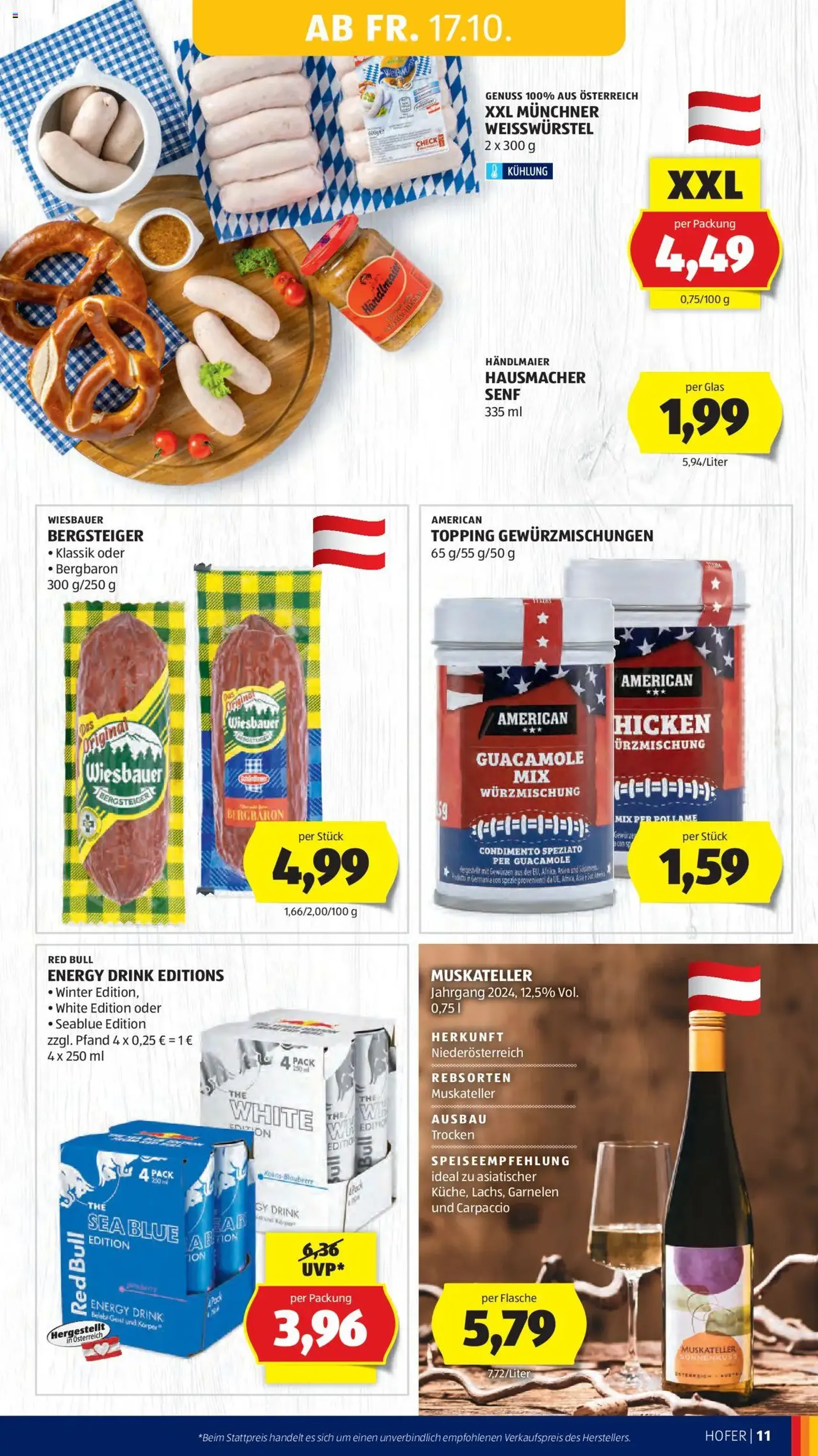 Hofer Flugblatt - Gültiger Prospekt ab 17.10.2025, Seite 13 von insgesamt 45 Hofer Flugblatt - Gültiger Prospekt ab 17.10.2025, Seite 13 von insgesamt 45