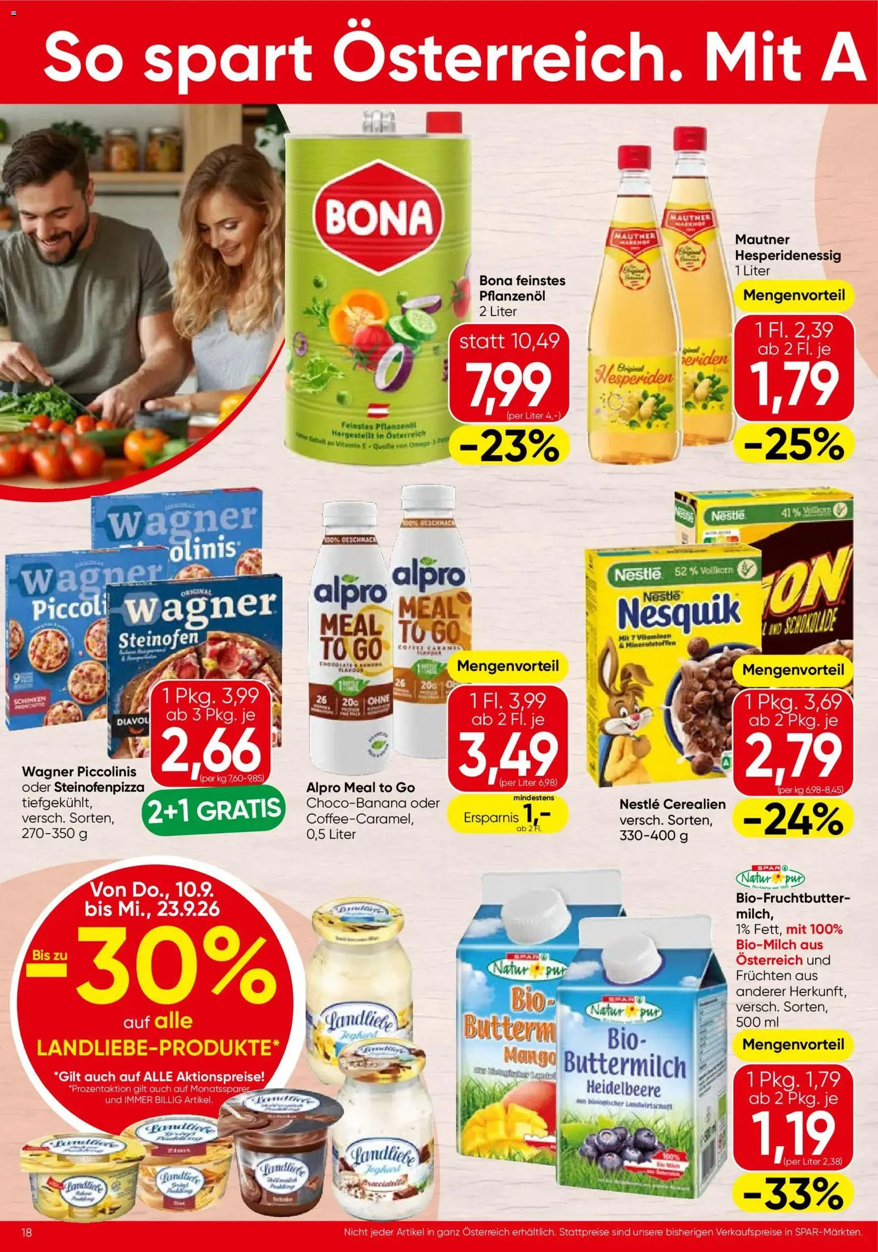 Spar - Flugblatt - Gültiger Prospekt ab 10.09.2026, Seite 18 von insgesamt 24