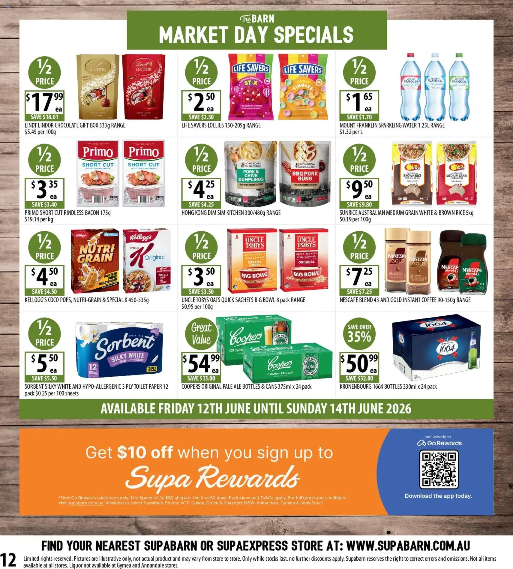 Supabarn catalogue - valid flyer from 10/06/2026, page 12 of 12
