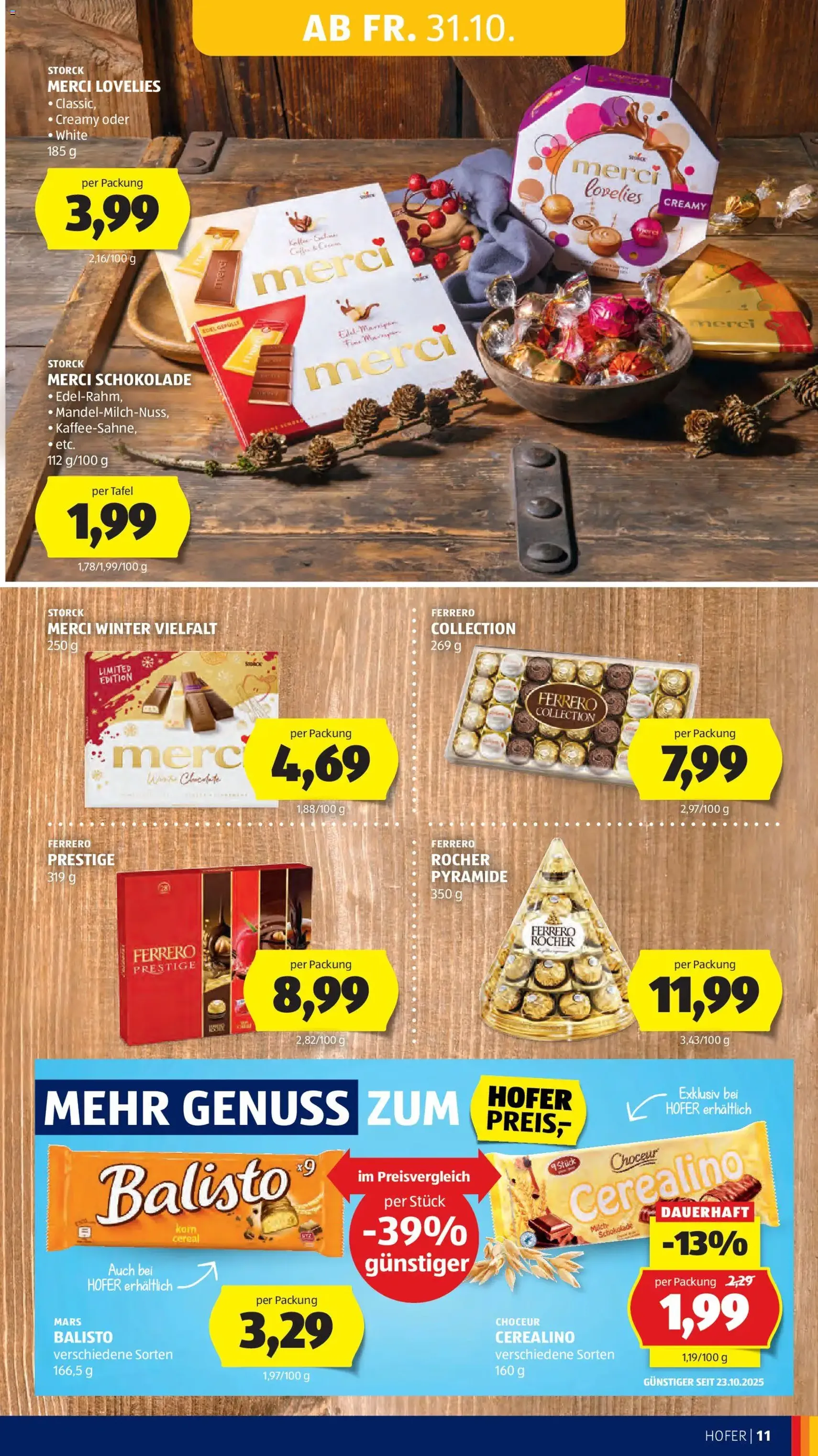 Hofer Flugblatt - Gültiger Prospekt ab 30.10.2025, Seite 13 von insgesamt 45