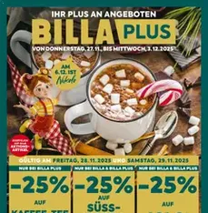 Billa Plus Flugblatt - Prospekt Vorschau gültig ab 27.11.2025