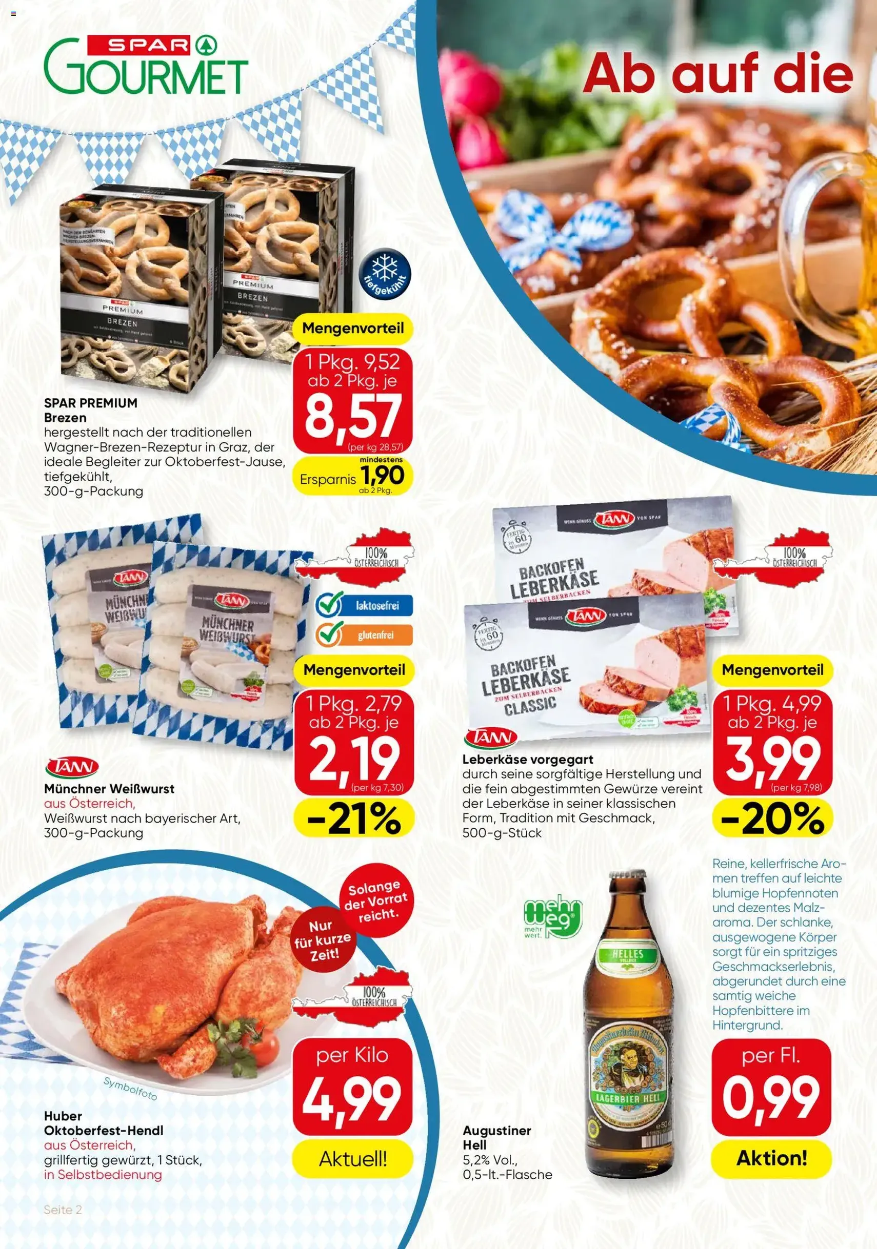 SPAR Gourmet Flugblatt - Gültiger Prospekt ab 10.09.2026, Seite 2 von insgesamt 12