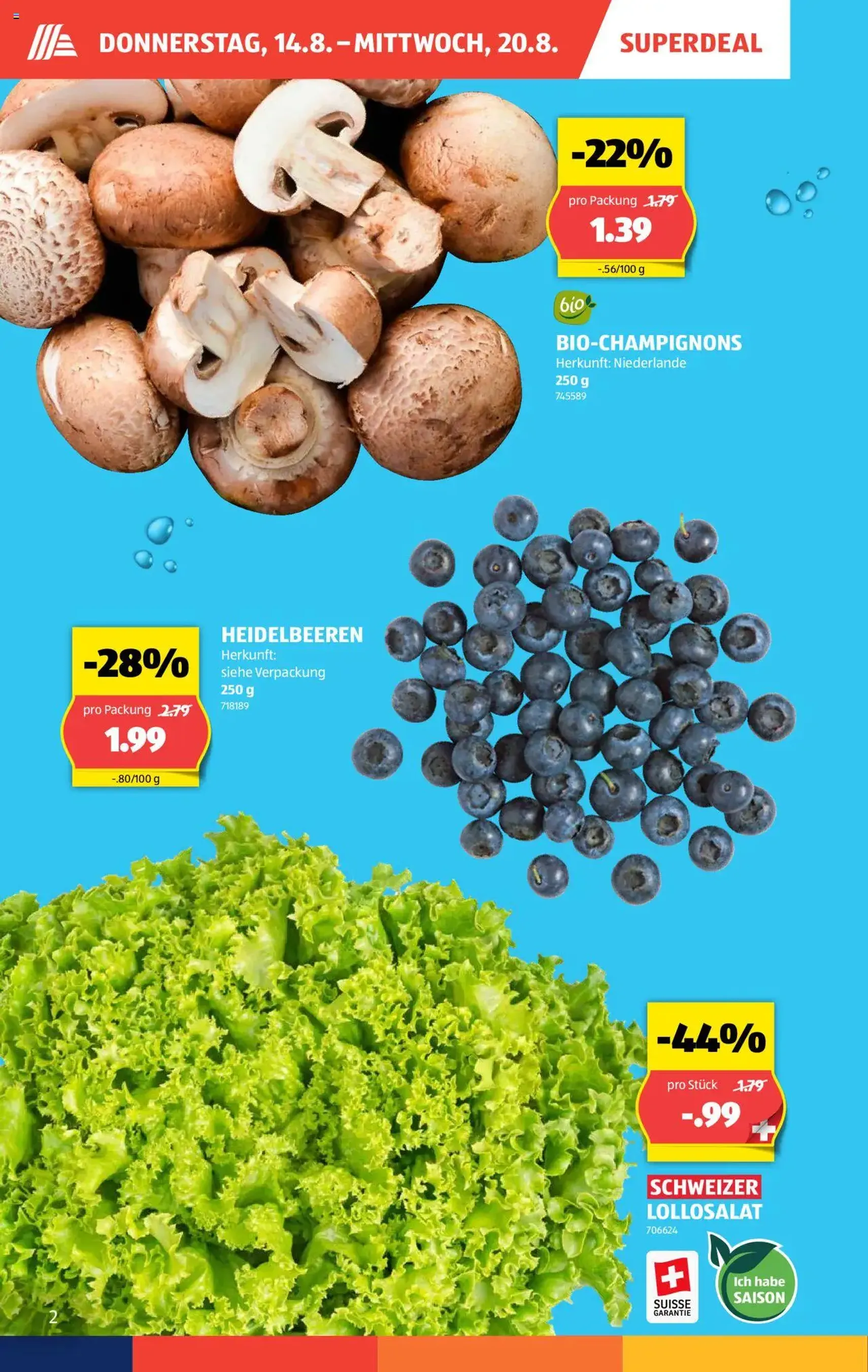 Aldi Aktionen - Gültiger Prospekt ab 14.08.2025, Seite 2 von insgesamt 31 Aldi Aktionen - Gültiger Prospekt ab 14.08.2025, Seite 2 von insgesamt 31
