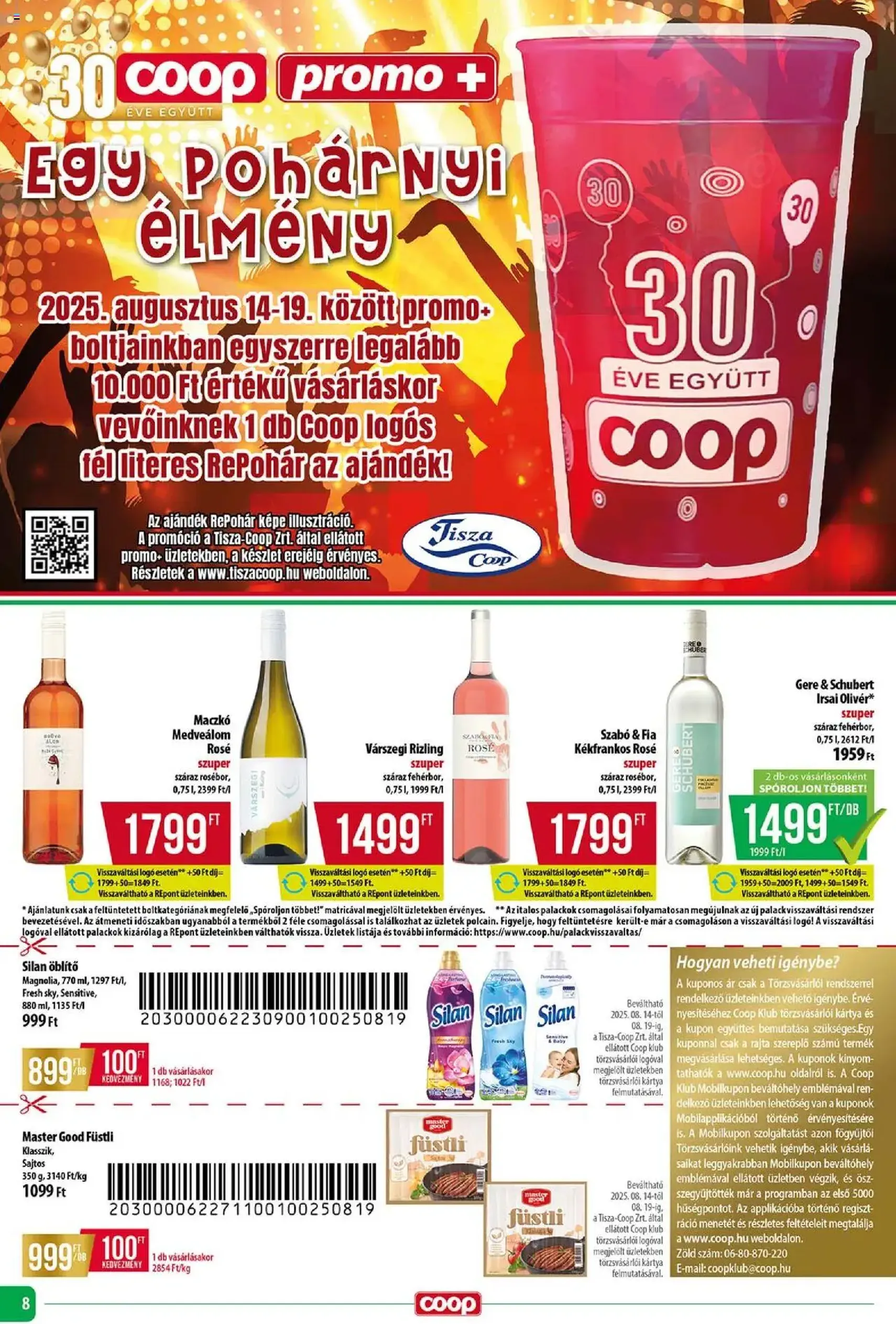 COOP Szolnok Akciós újság - 2025.08.14. érvényes szórólap 8 oldal 12 oldalból COOP Szolnok Akciós újság - 2025.08.14. érvényes szórólap 8 oldal 12 oldalból