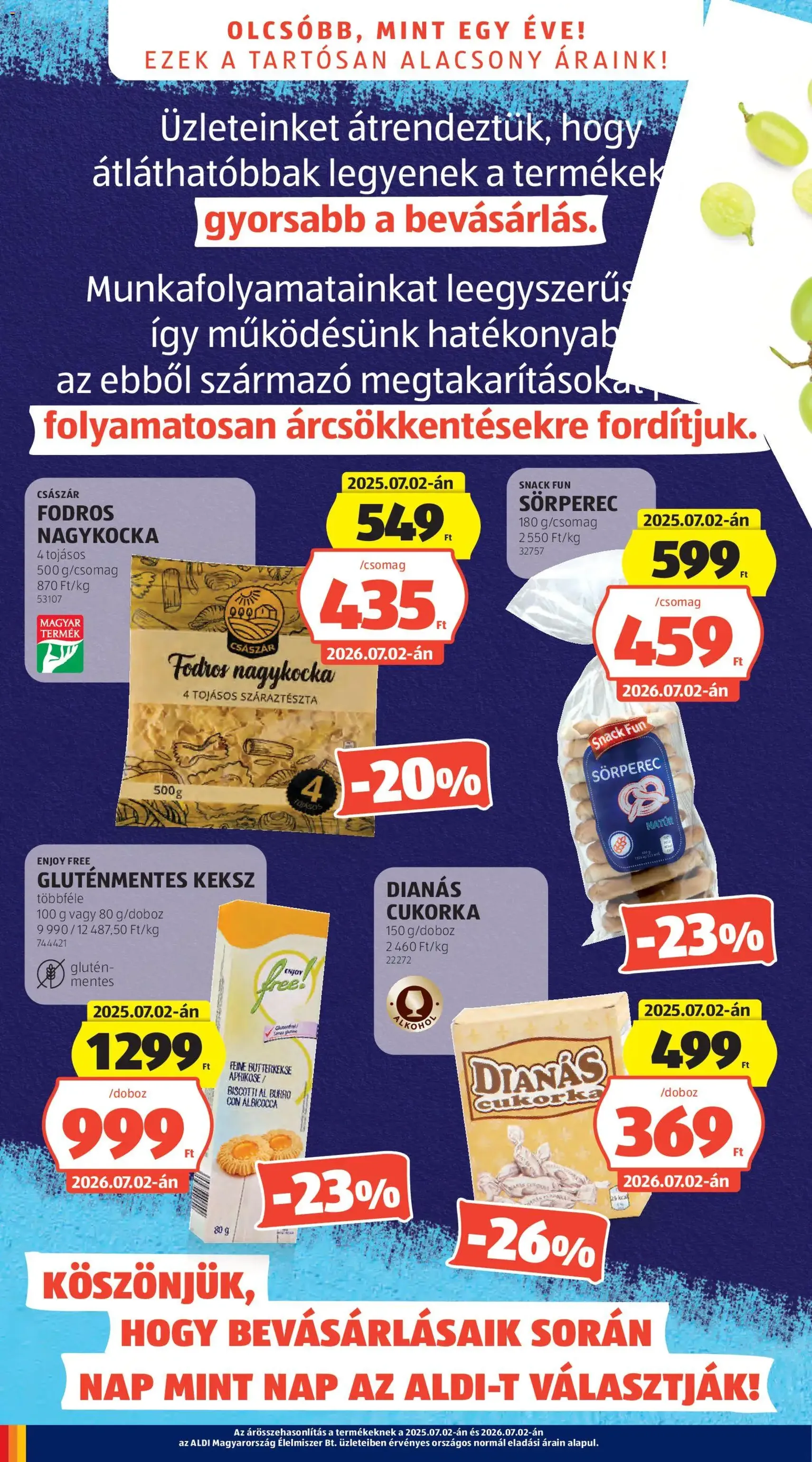 Aldi akciós újság - 2026.07.02. érvényes szórólap 4 oldal 61 oldalból