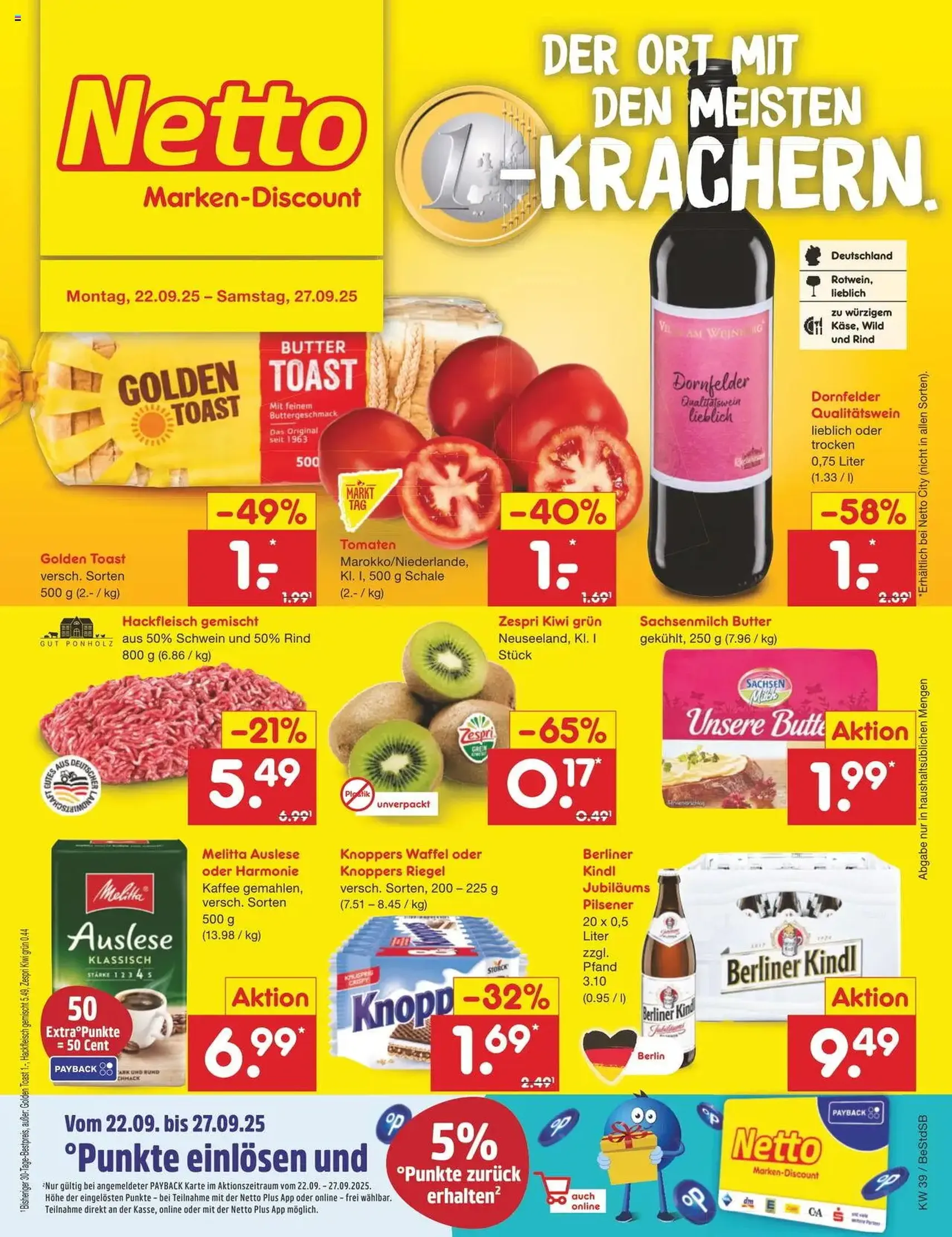 Netto Marken-Discount Prospekt - Gültiger Prospekt ab 22.09.2025, Seite 1 von insgesamt 63