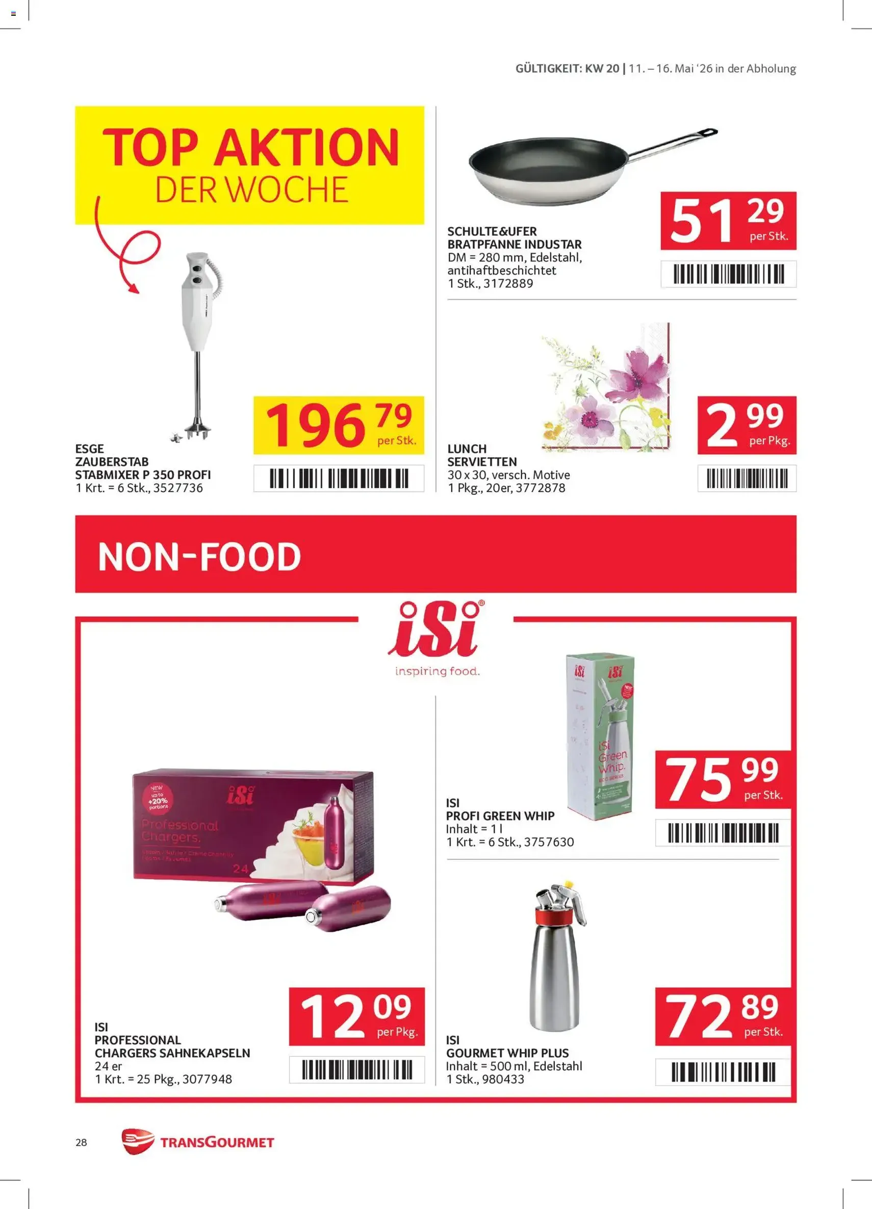 Transgourmet Flugblatt - Gültiger Prospekt ab 11.05.2026, Seite 28 von insgesamt 40