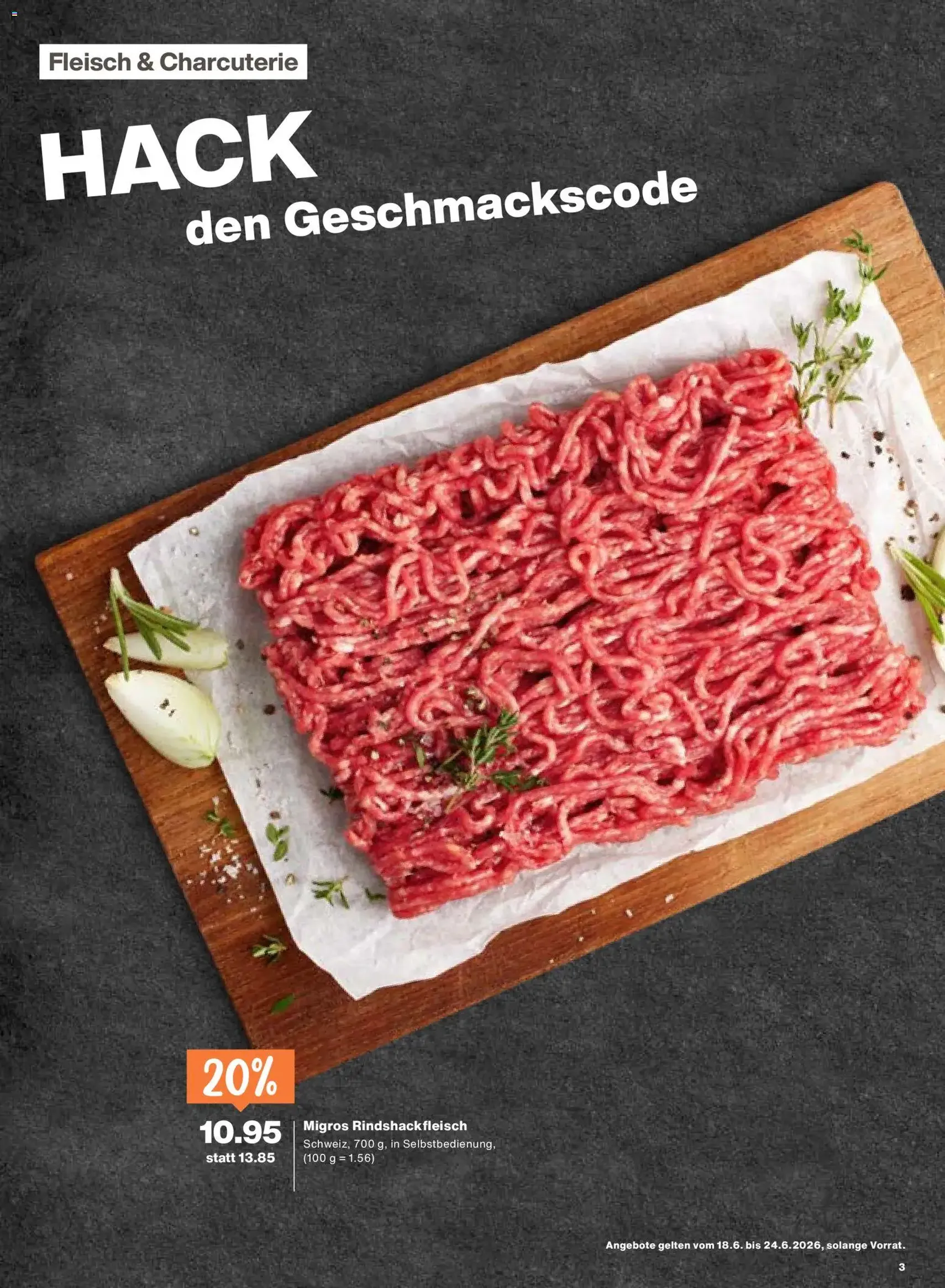 Migros aktionen - Gültiger Prospekt ab 18.06.2026, Seite 3 von insgesamt 24