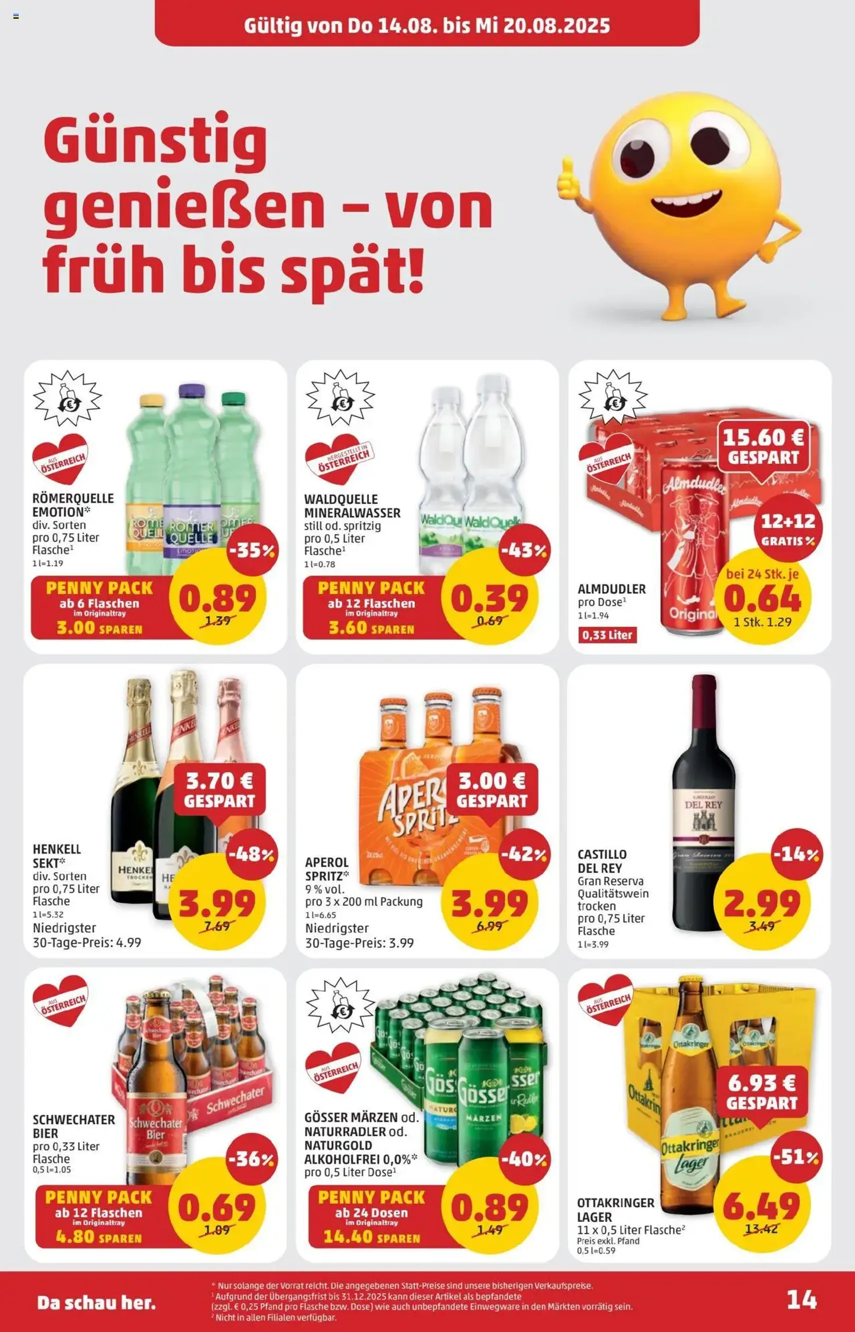 Penny Markt Flugblatt - Gültiger Prospekt ab 14.08.2025, Seite 14 von insgesamt 28 Penny Markt Flugblatt - Gültiger Prospekt ab 14.08.2025, Seite 14 von insgesamt 28