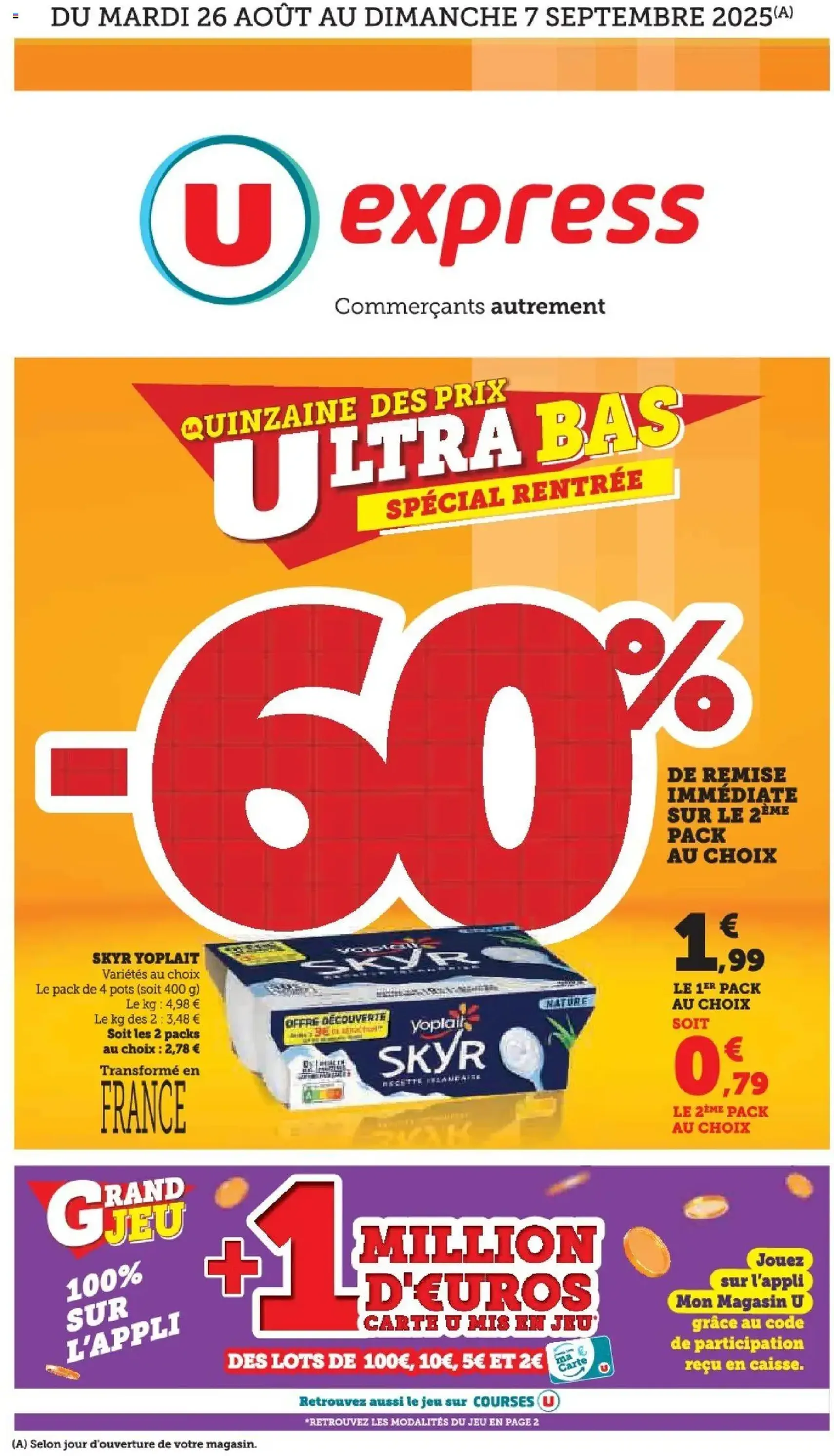 U Express catalogue - brochure valable à partir du 26/08/2025, page 1 sur 32 U Express catalogue - brochure valable à partir du 26/08/2025, page 1 sur 32