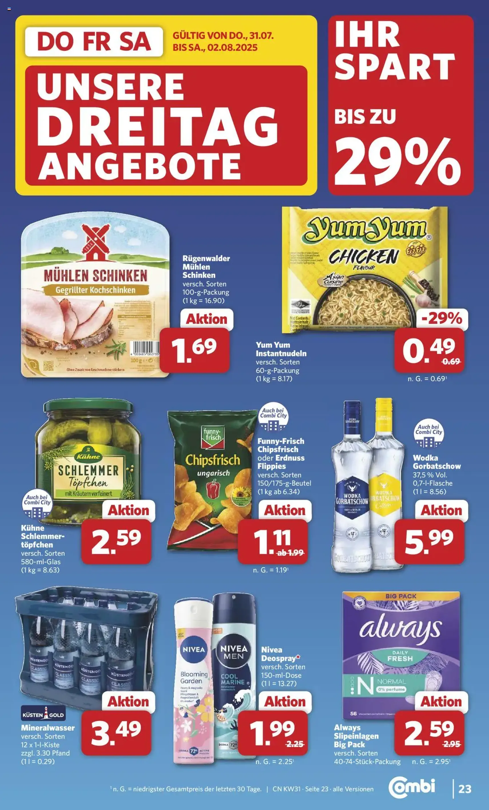 Combi Prospekt - Gültiger Prospekt ab 28.07.2025, Seite 31 von insgesamt 36 Combi Prospekt - Gültiger Prospekt ab 28.07.2025, Seite 31 von insgesamt 36