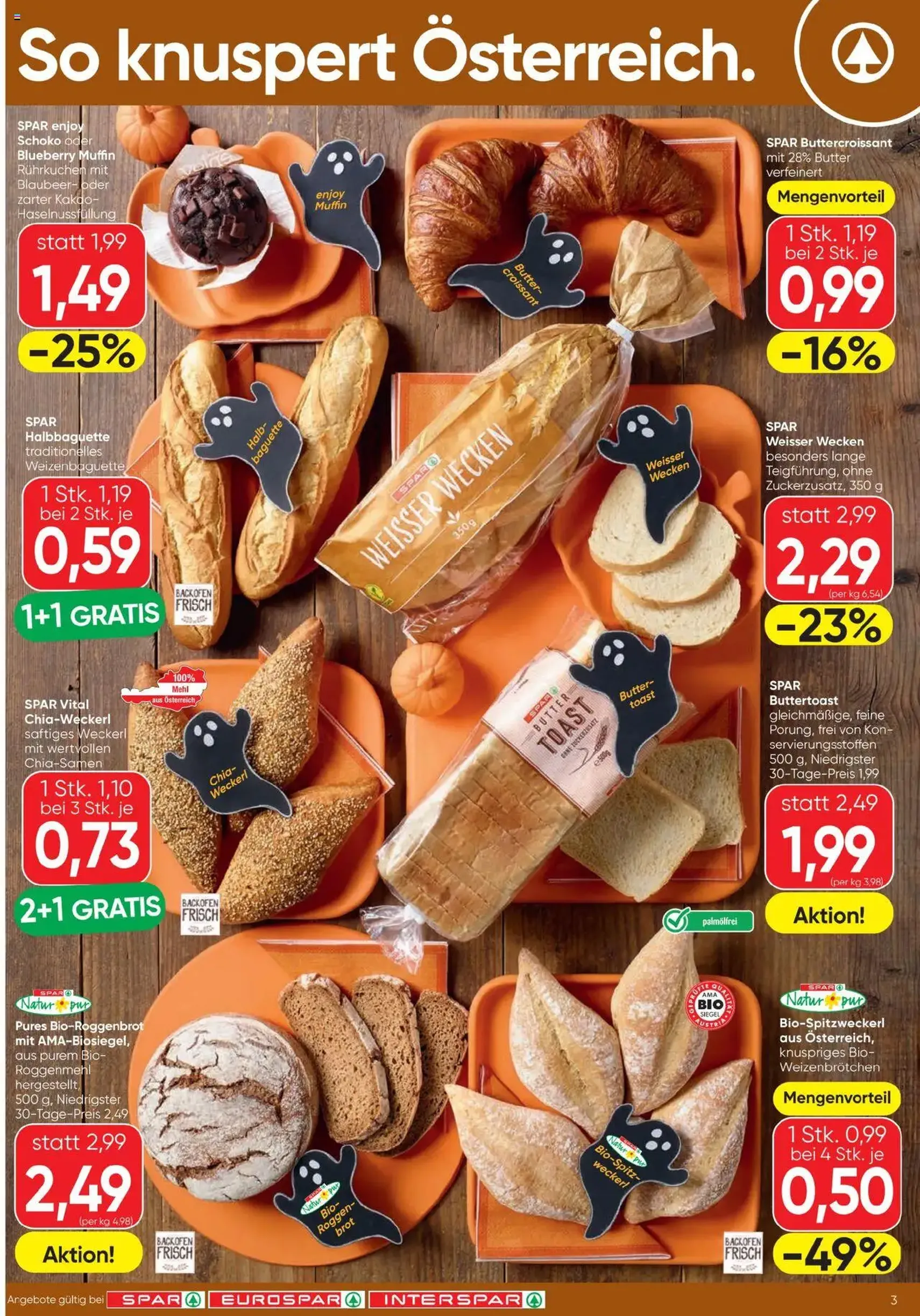 Spar Flugblatt - Gültiger Prospekt ab 09.10.2025, Seite 3 von insgesamt 24