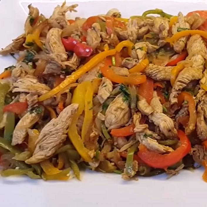 Petto di pollo con peperoni