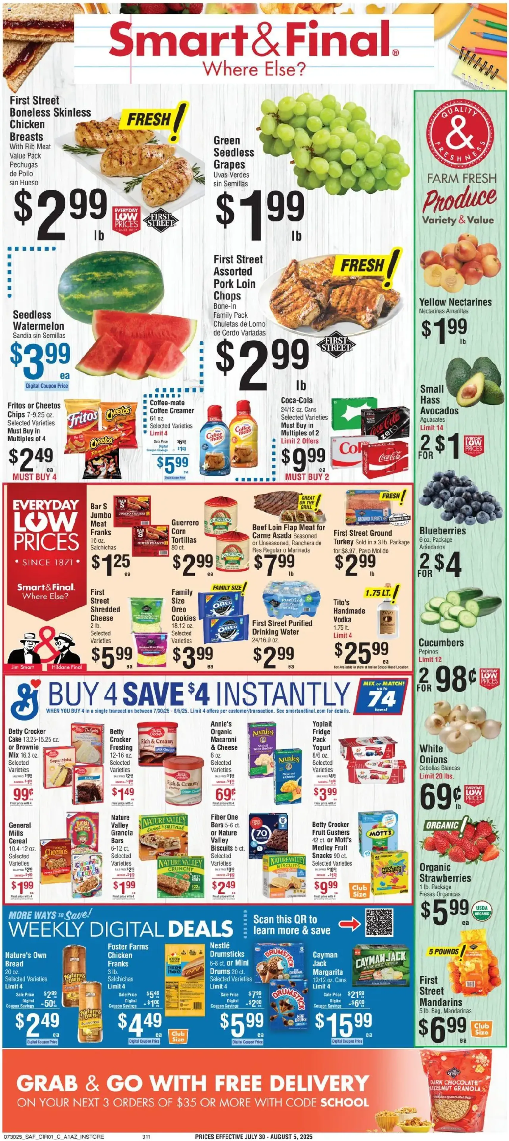 Smart & Final Weekly Ad - valid flyer from 07/30/2025, page 1 of 3