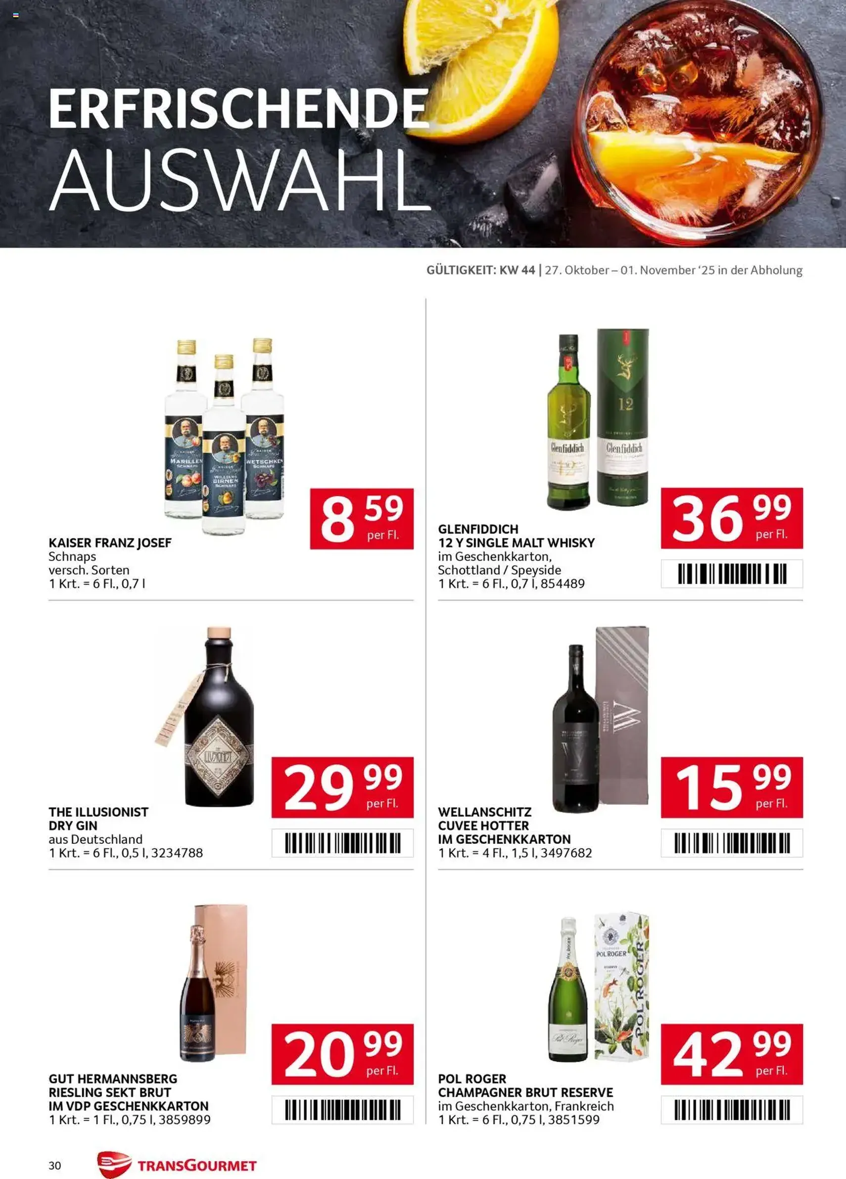 Transgourmet Flugblatt - Gültiger Prospekt ab 26.10.2025, Seite 30 von insgesamt 32 Transgourmet Flugblatt - Gültiger Prospekt ab 26.10.2025, Seite 30 von insgesamt 32