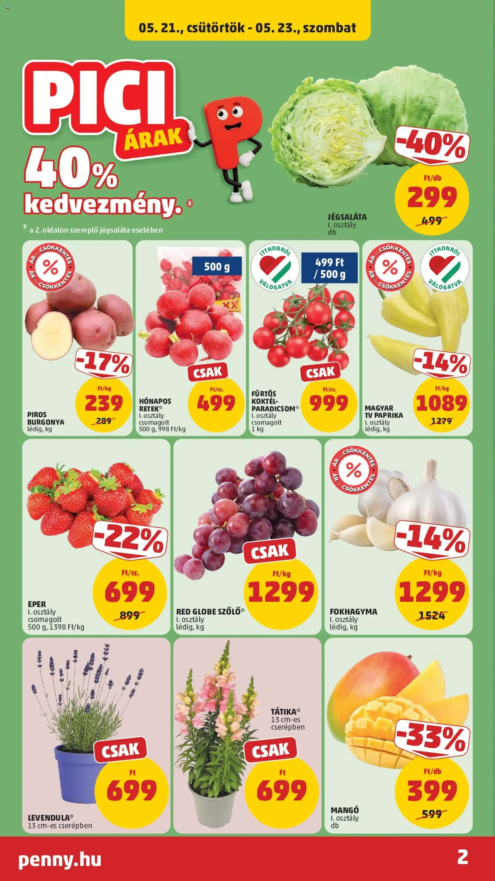 PENNY akciós újság - 2026.05.21. érvényes szórólap 2 oldal 43 oldalból