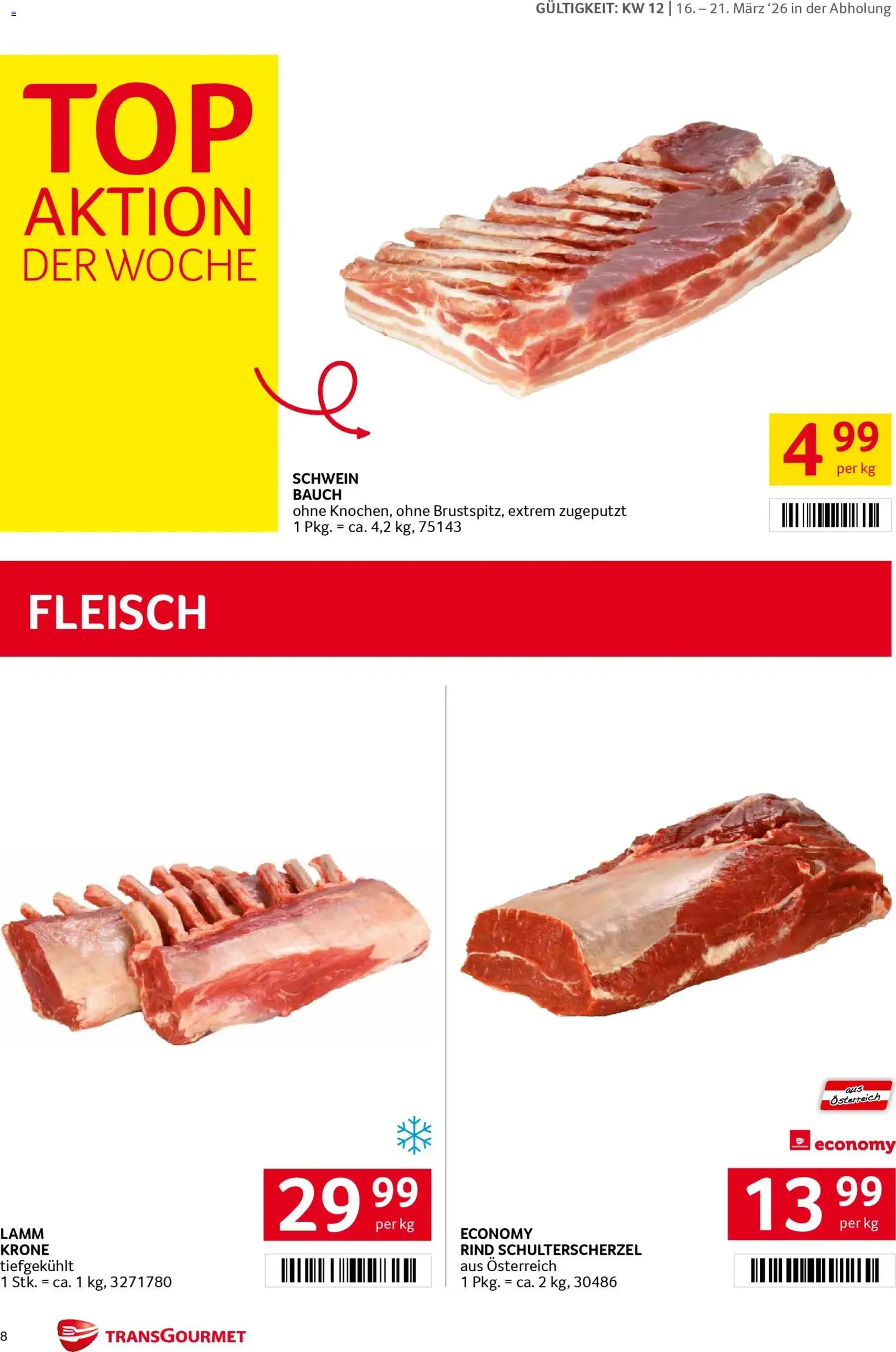 Transgourmet Flugblatt - Gültiger Prospekt ab 16.03.2026, Seite 8 von insgesamt 36