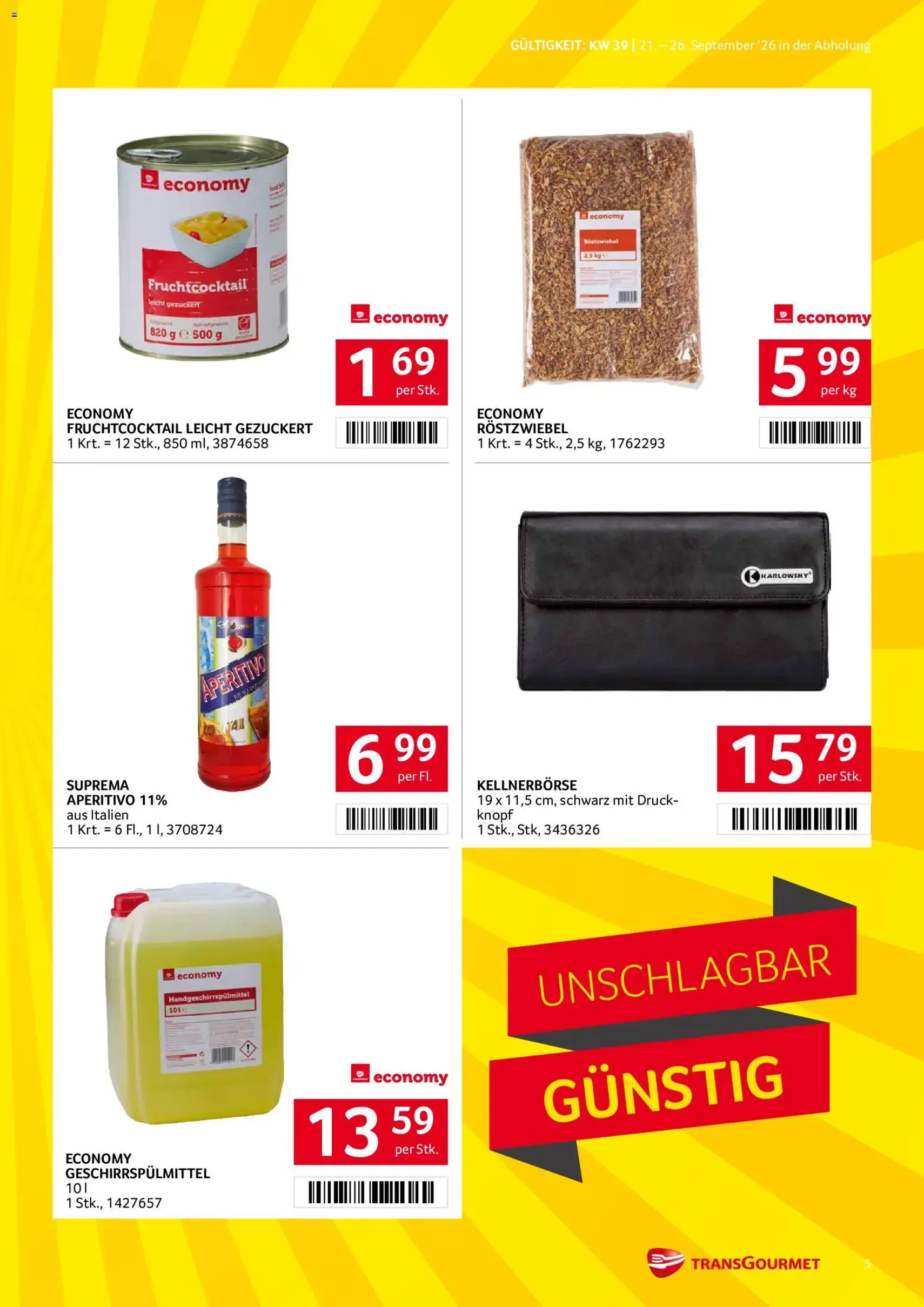 Transgourmet Flugblatt - Gültiger Prospekt ab 20.09.2026, Seite 5 von insgesamt 38