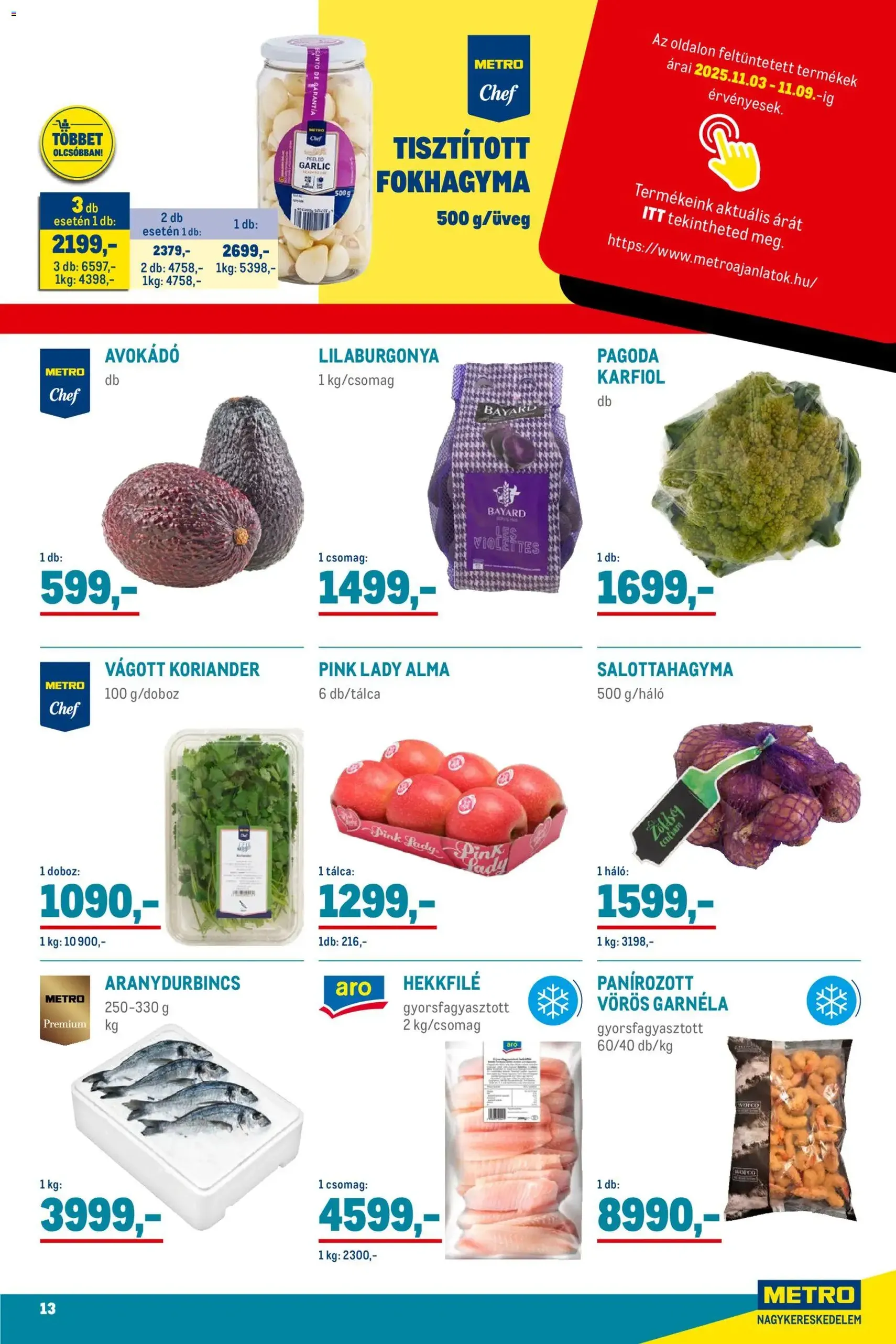 Metro - Élelmiszer és Szezonális katalógus 2025/11 - 2025.11.02. érvényes szórólap 13 oldal 33 oldalból