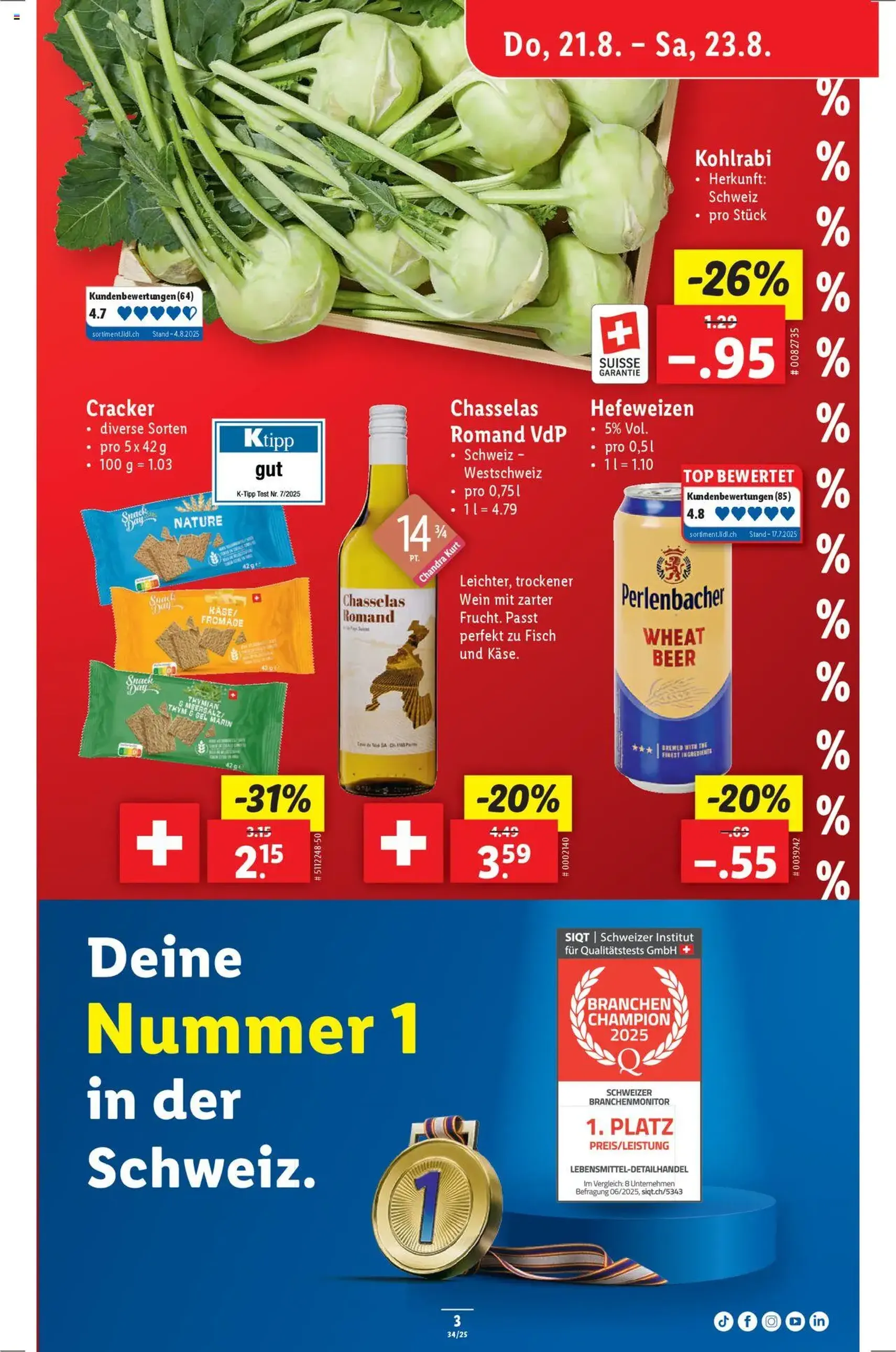 Lidl Aktionen - Gültiger Prospekt ab 21.08.2025, Seite 3 von insgesamt 34