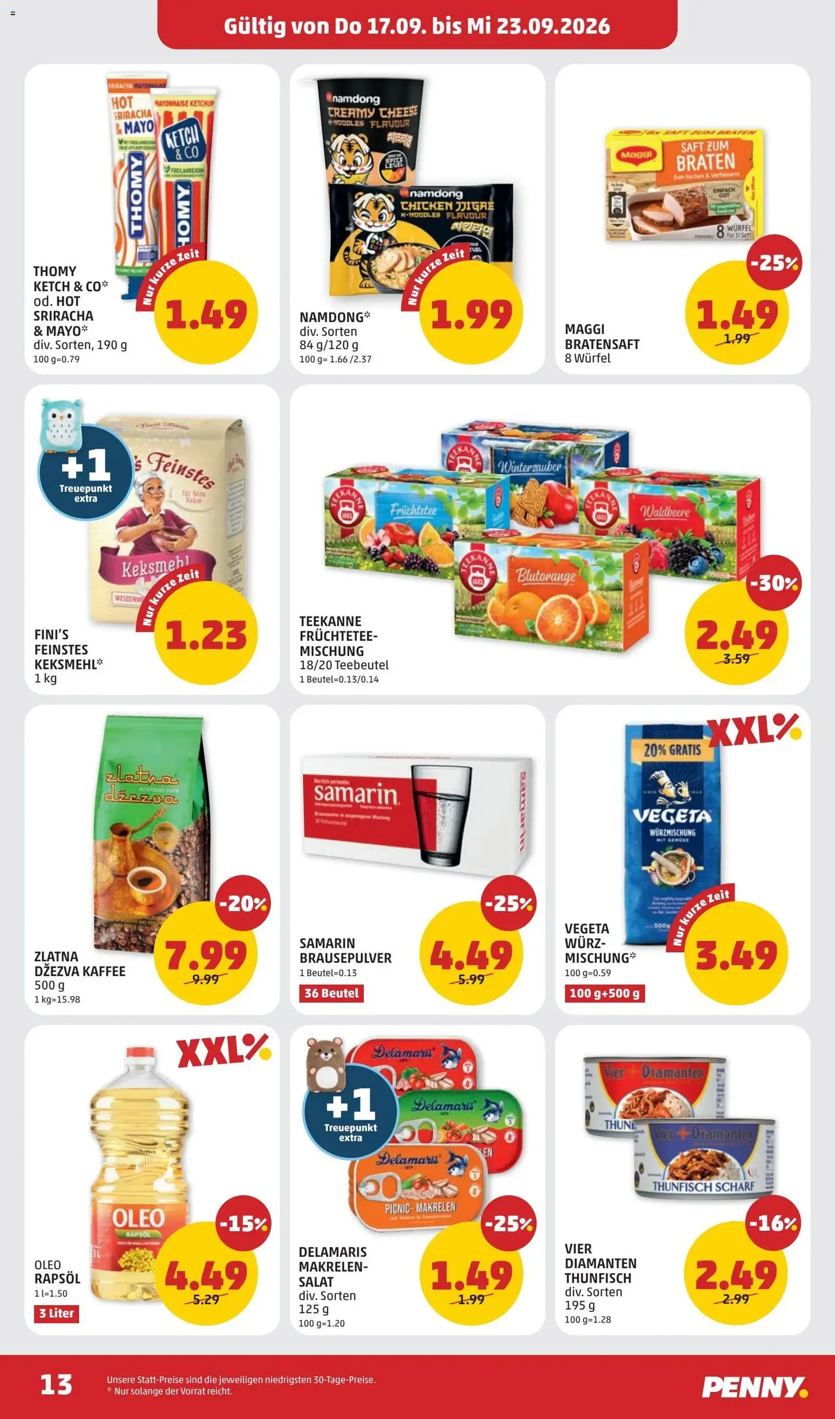 Penny Markt - Flugblatt - Gültiger Prospekt ab 17.09.2026, Seite 13 von insgesamt 28