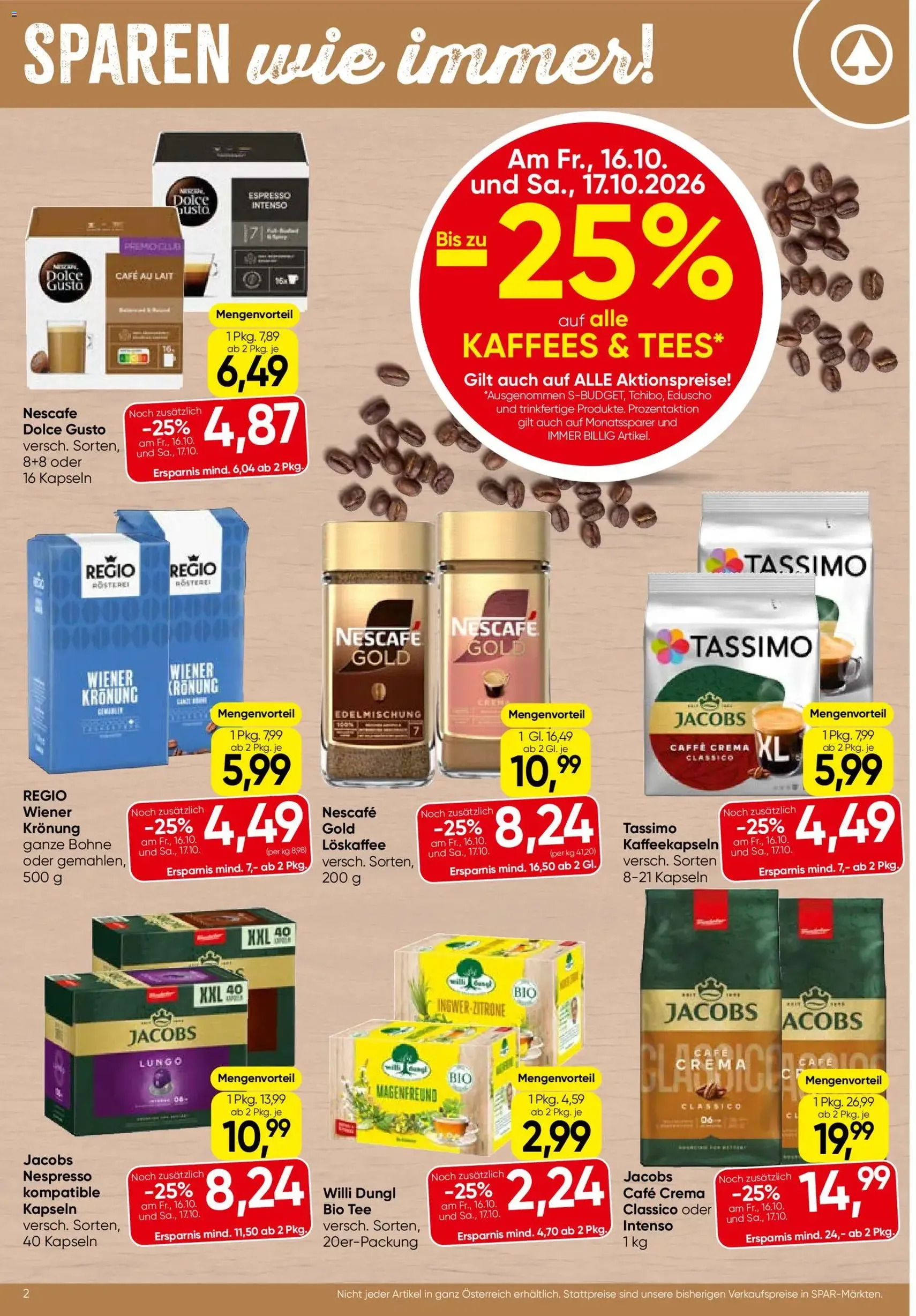 Spar Flugblatt - Gültiger Prospekt ab 15.10.2026, Seite 2 von insgesamt 18