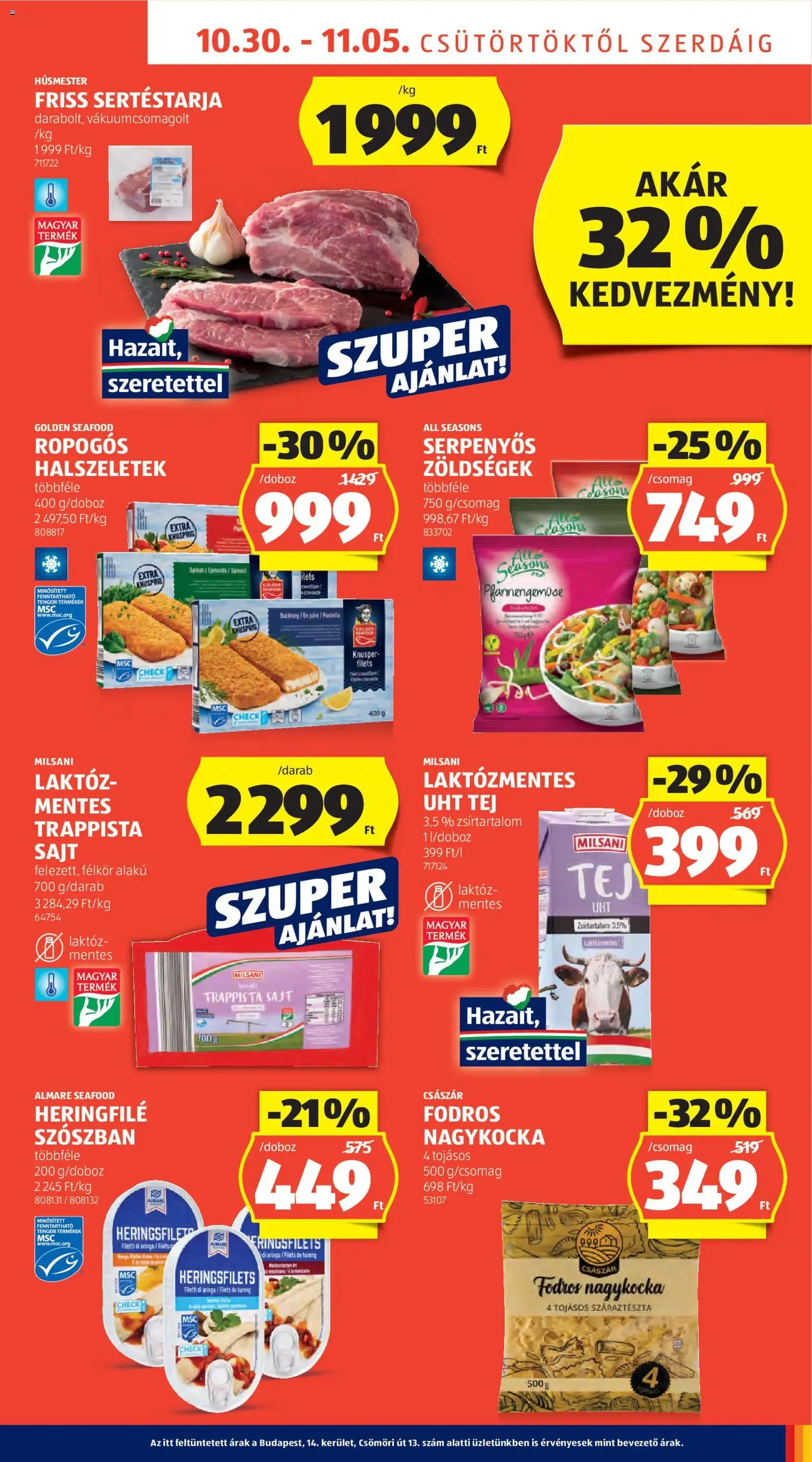 Aldi Akciós újság - 2025.10.30. érvényes szórólap 15 oldal 55 oldalból Aldi Akciós újság - 2025.10.30. érvényes szórólap 15 oldal 55 oldalból