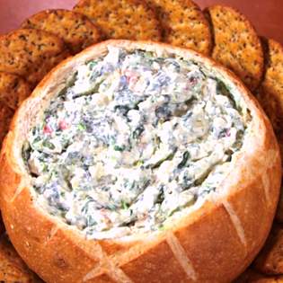 Recipe preview Spinach cob loaf recipe