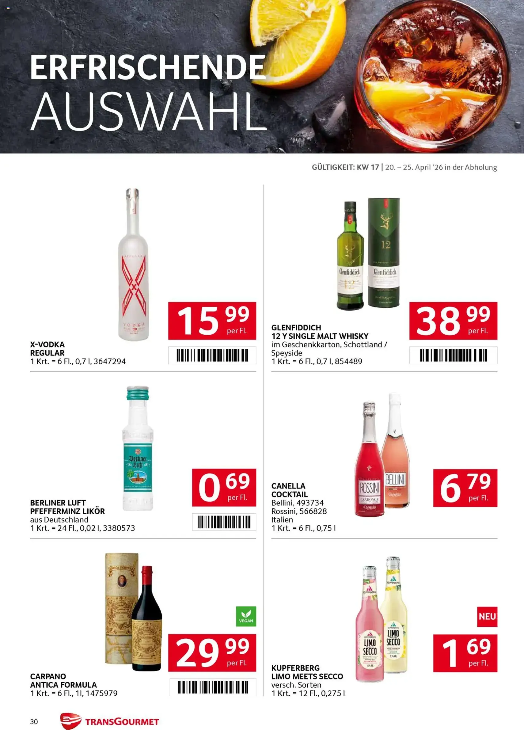 Transgourmet Flugblatt - Gültiger Prospekt ab 20.04.2026, Seite 30 von insgesamt 32