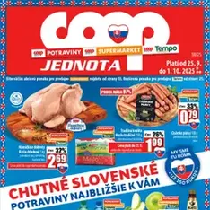 COOP Jednota leták - náhľad letáku platný od 25.09.2025