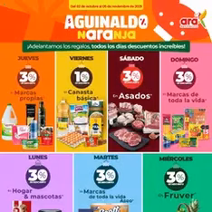 Vista previa del folleto Ara - Ahorra con precios bajos y ofertas en la canasta familiar | ara válido desde 02/10/2025