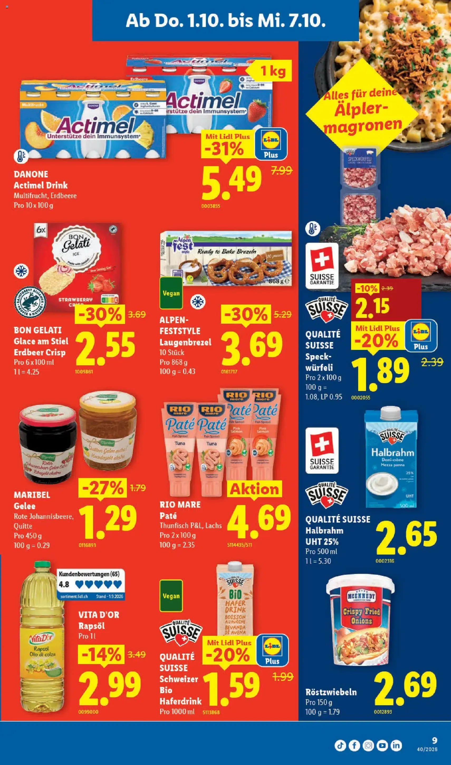 Lidl aktionen - Gültiger Prospekt ab 01.10.2026, Seite 9 von insgesamt 35