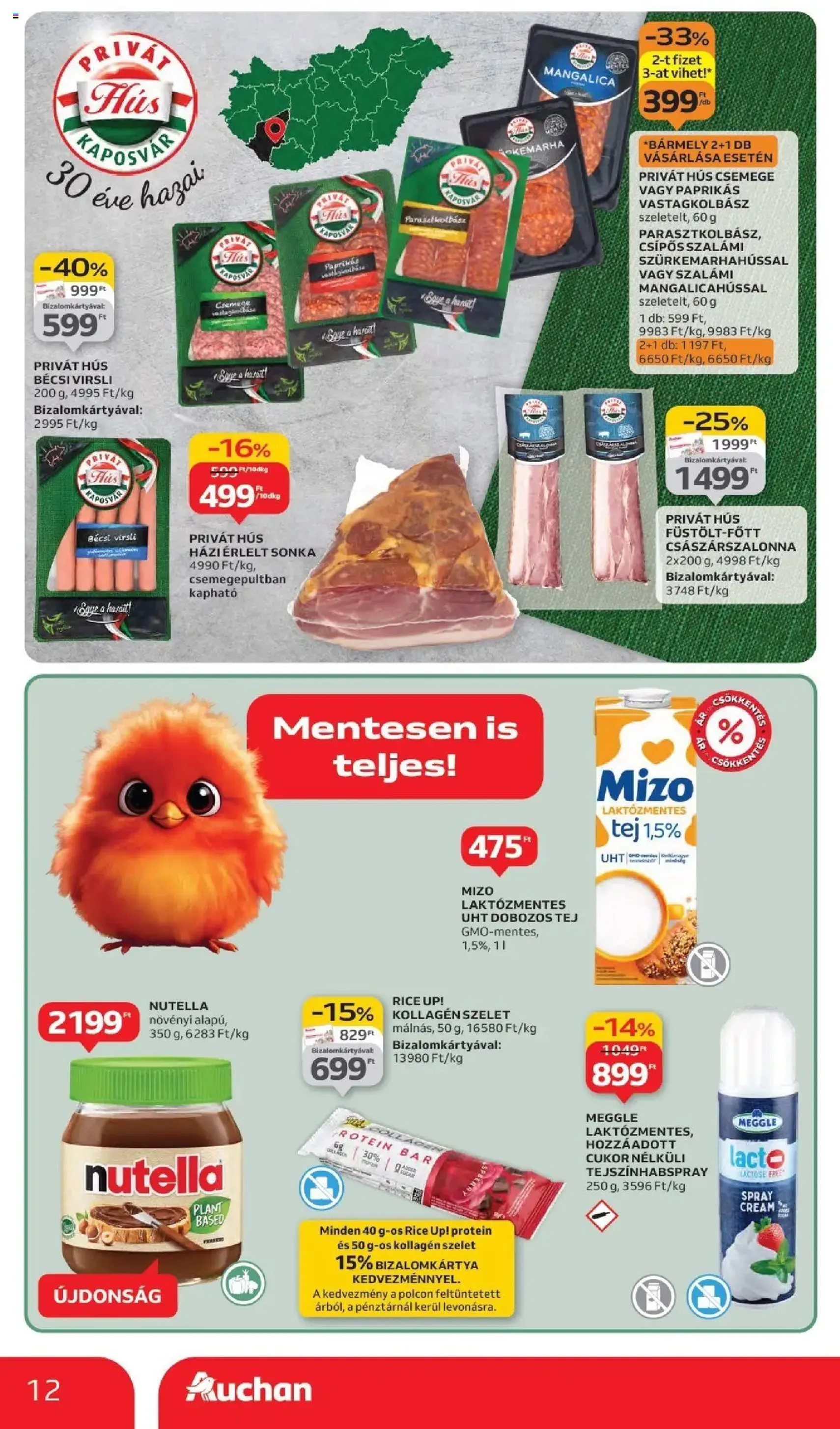 Auchan Akciós újság - 2025.09.11. érvényes szórólap 12 oldal 42 oldalból Auchan Akciós újság - 2025.09.11. érvényes szórólap 12 oldal 42 oldalból