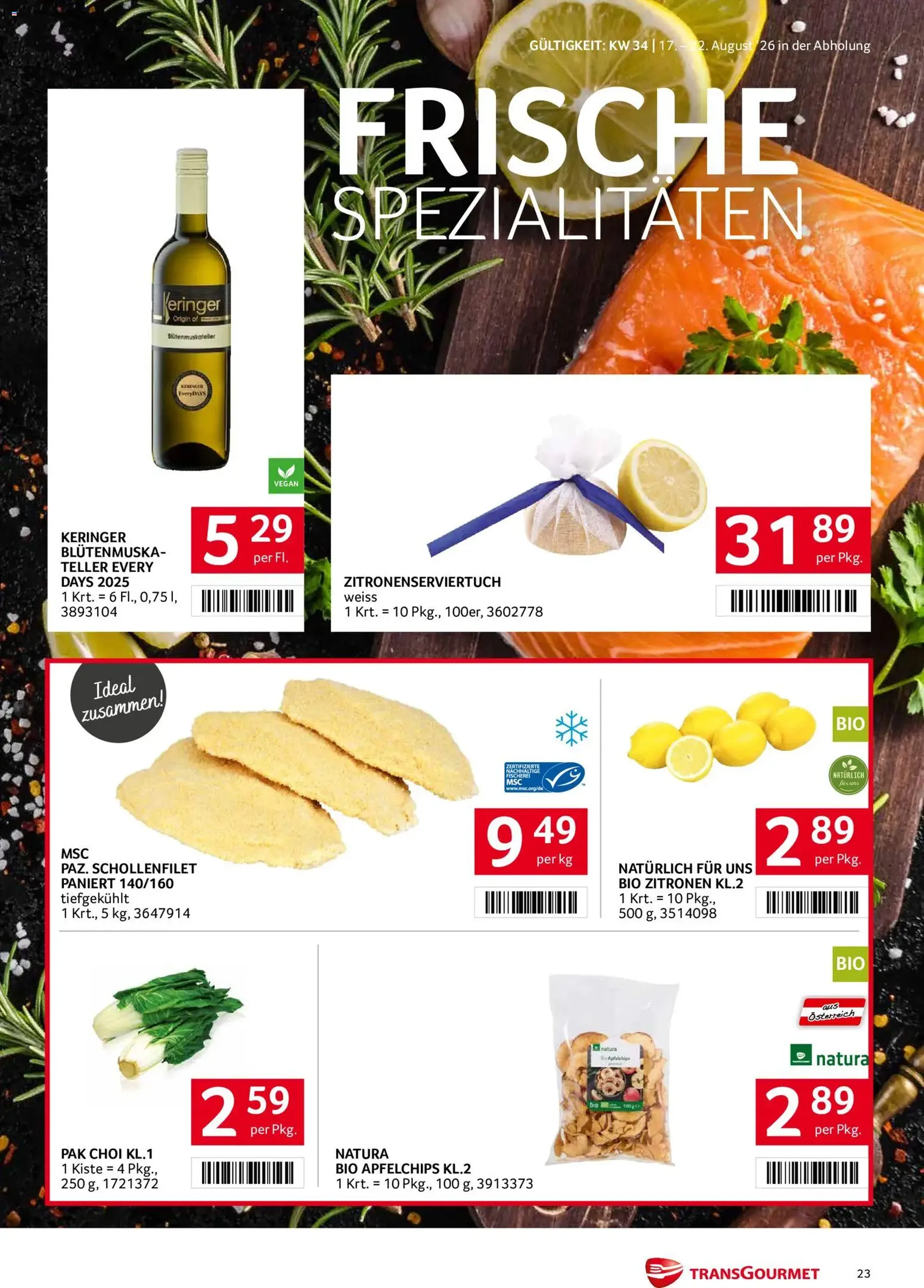 Transgourmet Flugblatt - Gültiger Prospekt ab 17.08.2026, Seite 22 von insgesamt 27