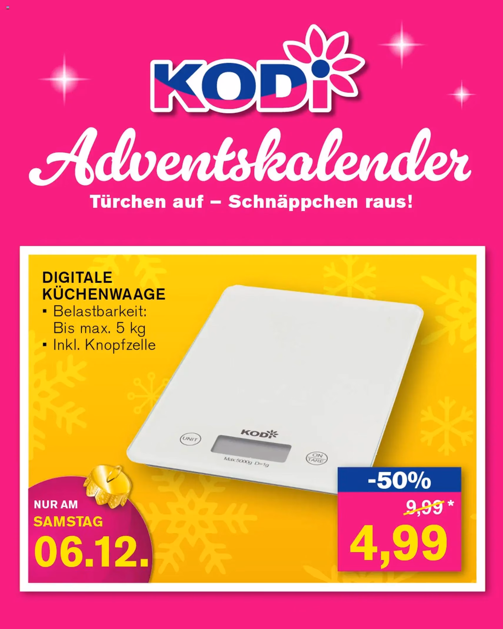 KODi Prospekt - Gültiger Prospekt ab 01.12.2025, Seite 3 von insgesamt 6