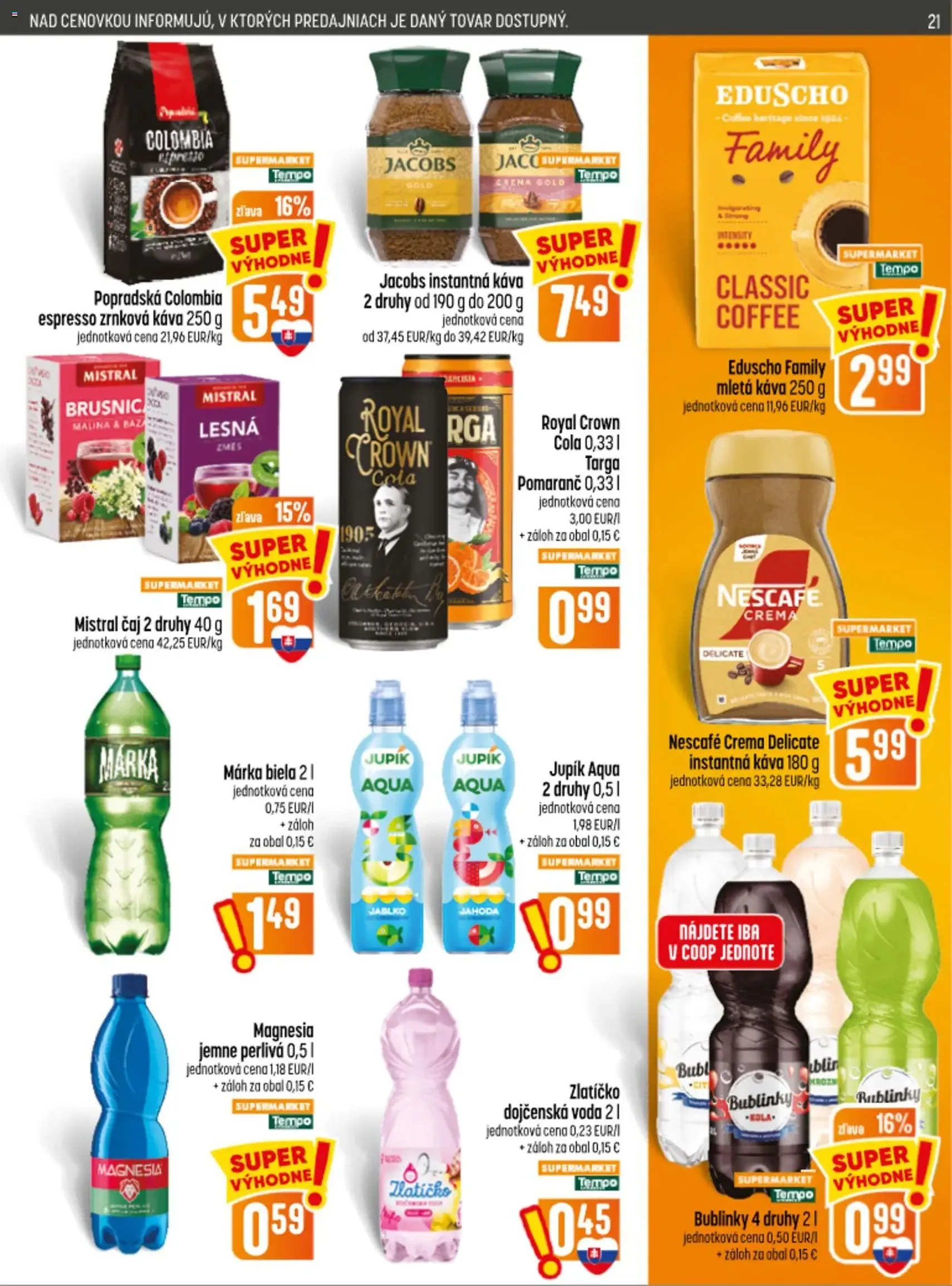 COOP Jednota leták - platný leták od 17.09.2026 strana 21 z 28