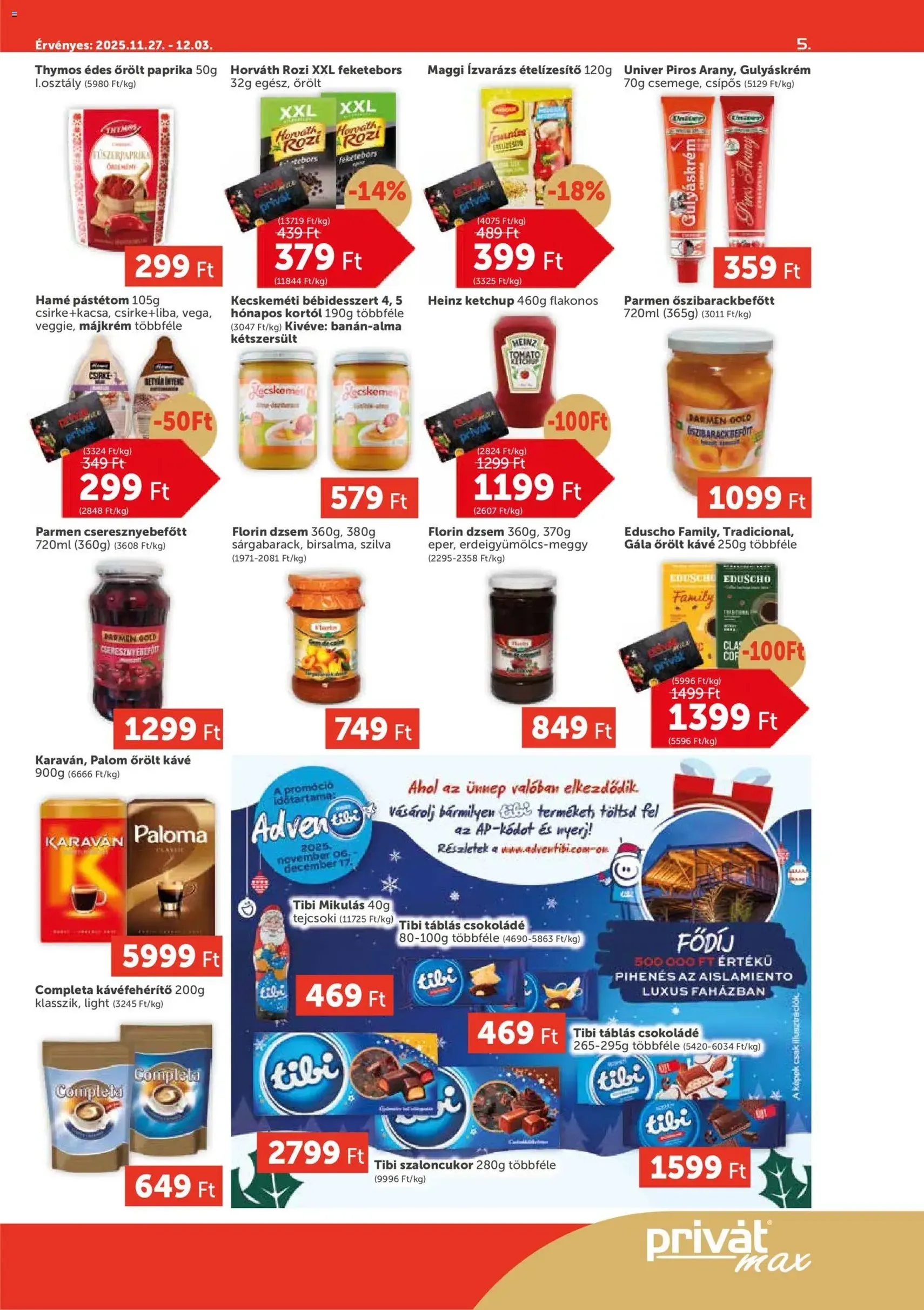 PRIVÁT - Aktuális szórólap MAX - 2025.11.27. érvényes szórólap 5 oldal 12 oldalból