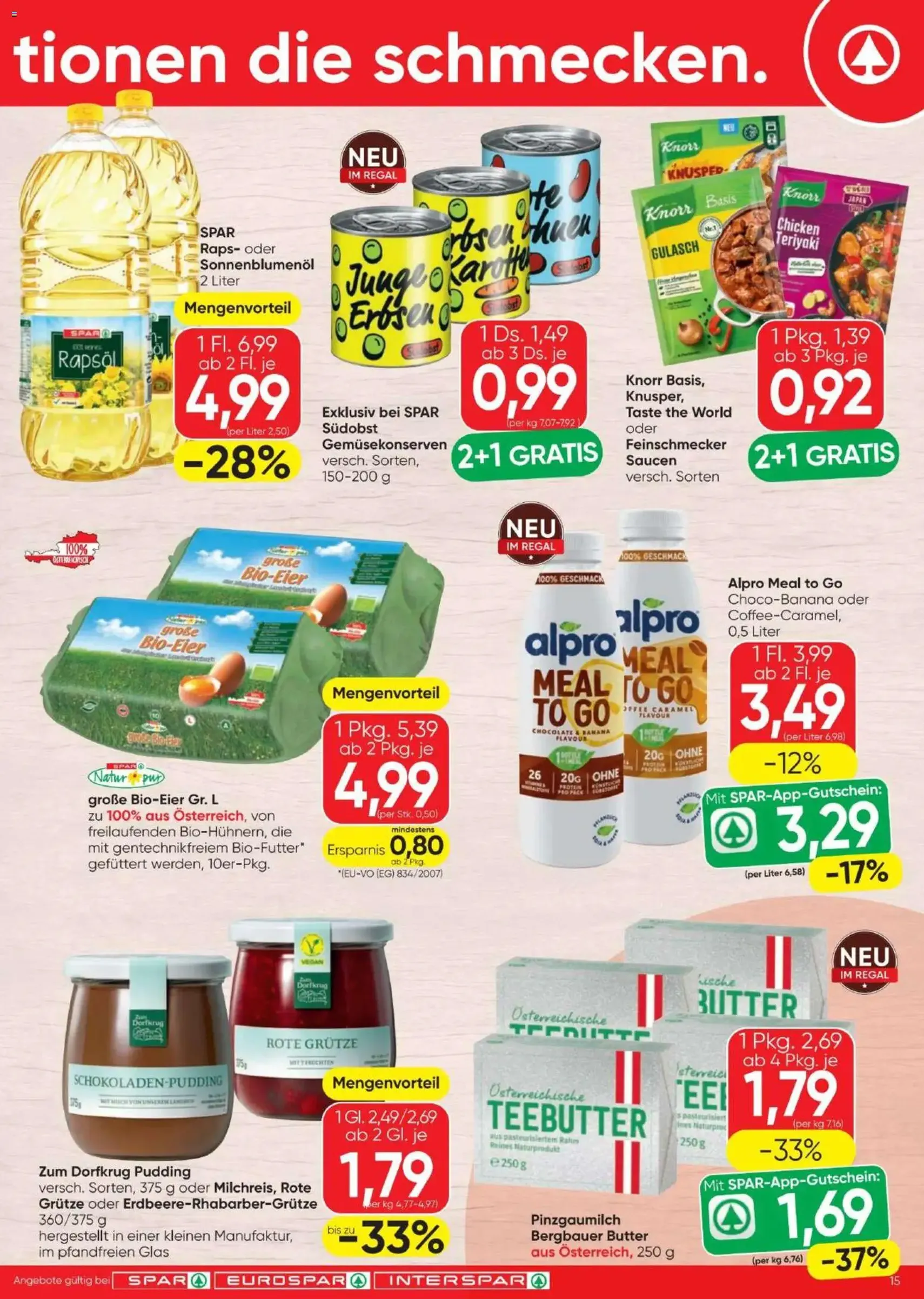 Spar - Flugblatt - Gültiger Prospekt ab 09.04.2026, Seite 15 von insgesamt 20