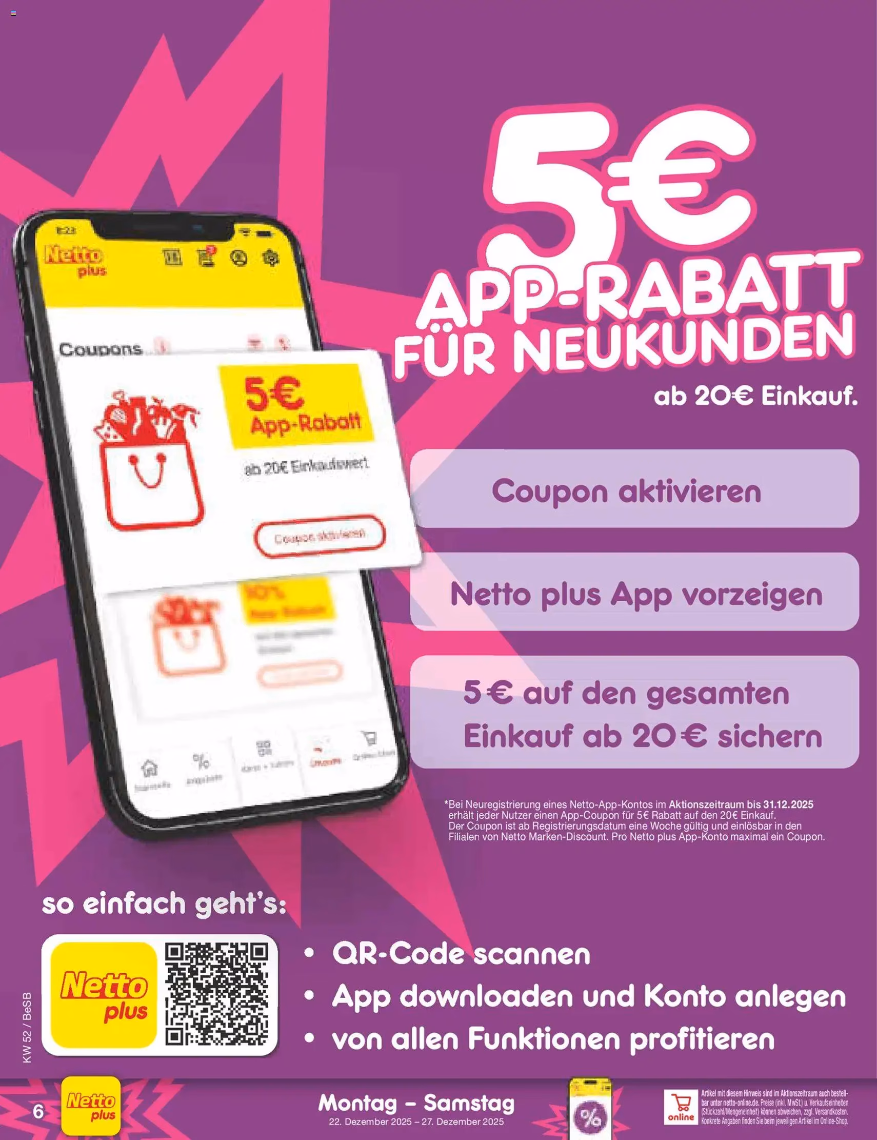 Netto Marken-Discount Prospekt - Gültiger Prospekt ab 22.12.2025, Seite 6 von insgesamt 58