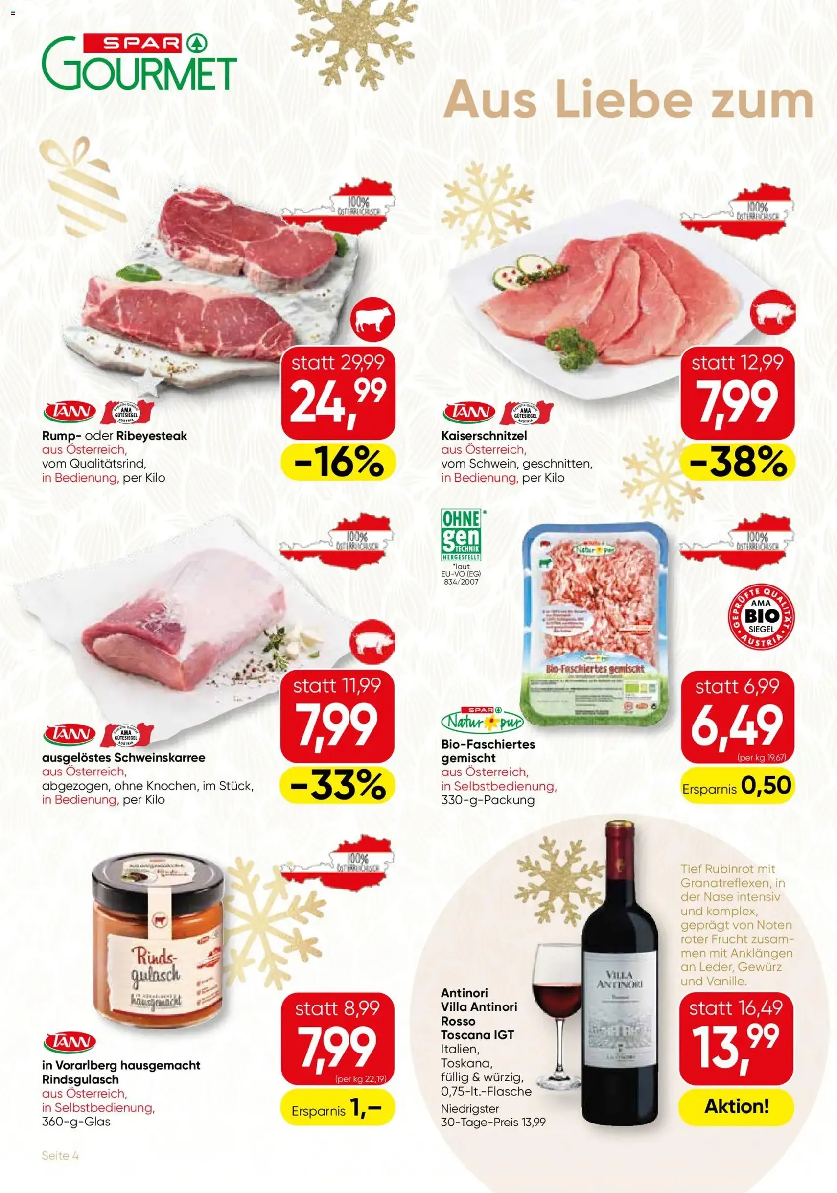 SPAR Gourmet Flugblatt - Gültiger Prospekt ab 04.12.2025, Seite 4 von insgesamt 12