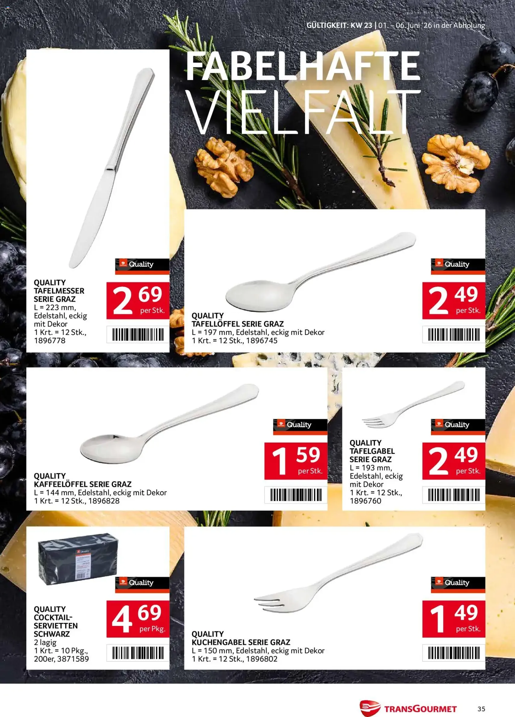 Transgourmet Flugblatt - Gültiger Prospekt ab 01.06.2026, Seite 35 von insgesamt 36
