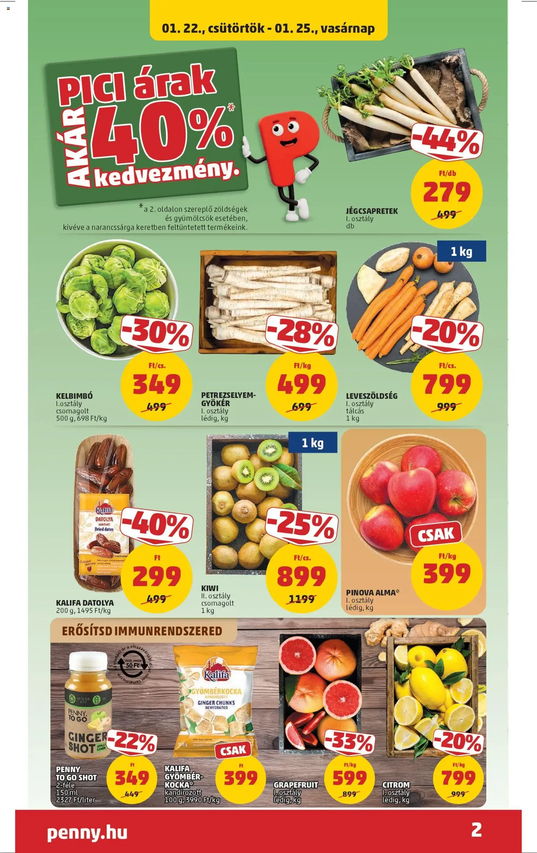 PENNY Akciós újság - 2026.01.22. érvényes szórólap 2 oldal 36 oldalból