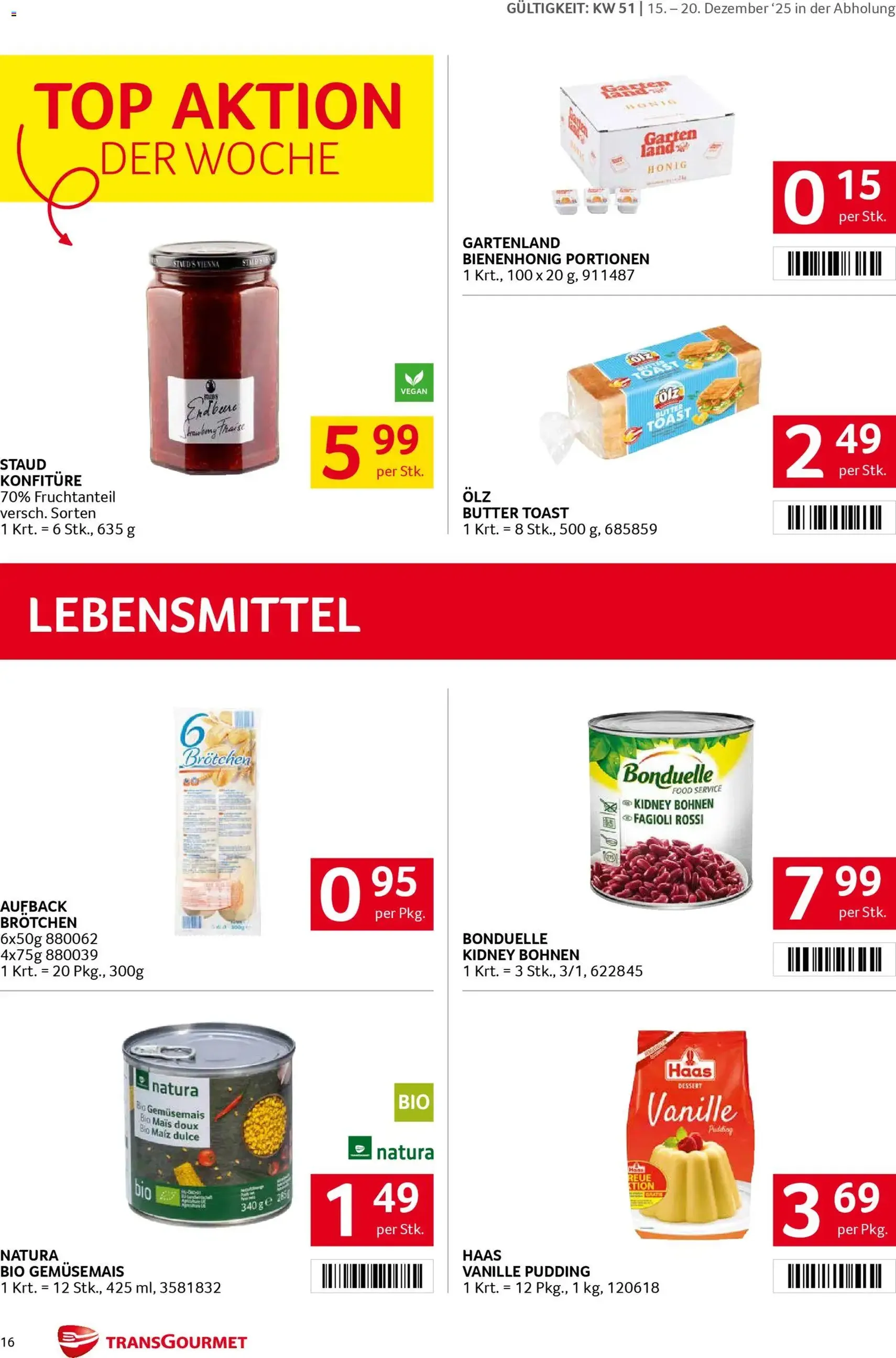 Transgourmet Flugblatt - Gültiger Prospekt ab 15.12.2025, Seite 15 von insgesamt 39