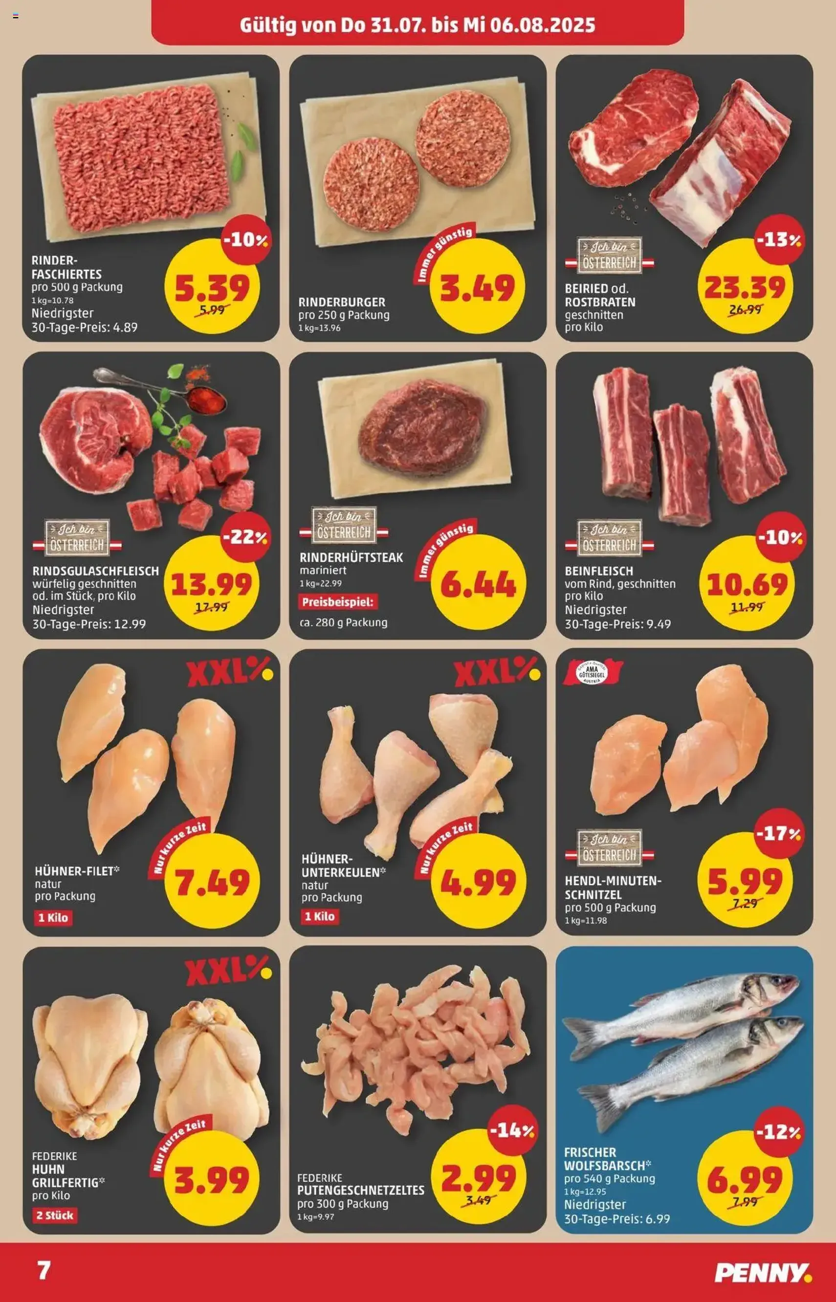 Penny Markt Flugblatt - Gültiger Prospekt ab 31.07.2025, Seite 7 von insgesamt 24
