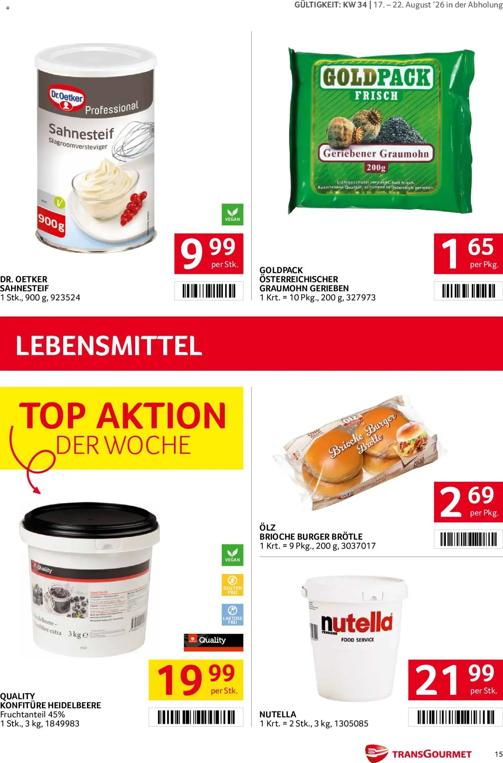 Transgourmet Flugblatt - Gültiger Prospekt ab 17.08.2026, Seite 14 von insgesamt 27