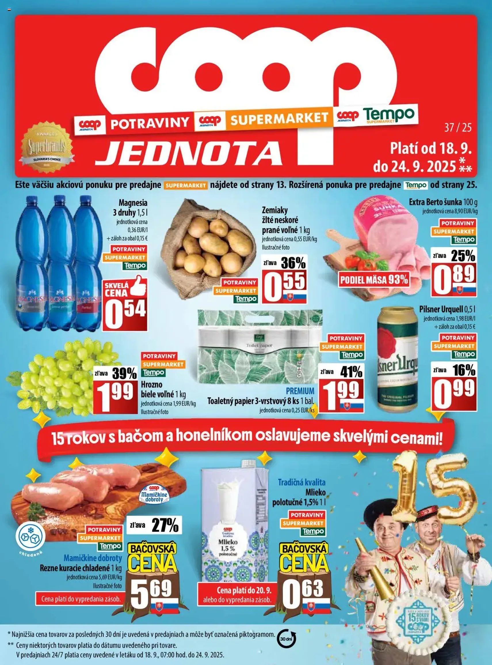COOP Jednota leták - platný leták od 18.09.2025 strana 1 z 28