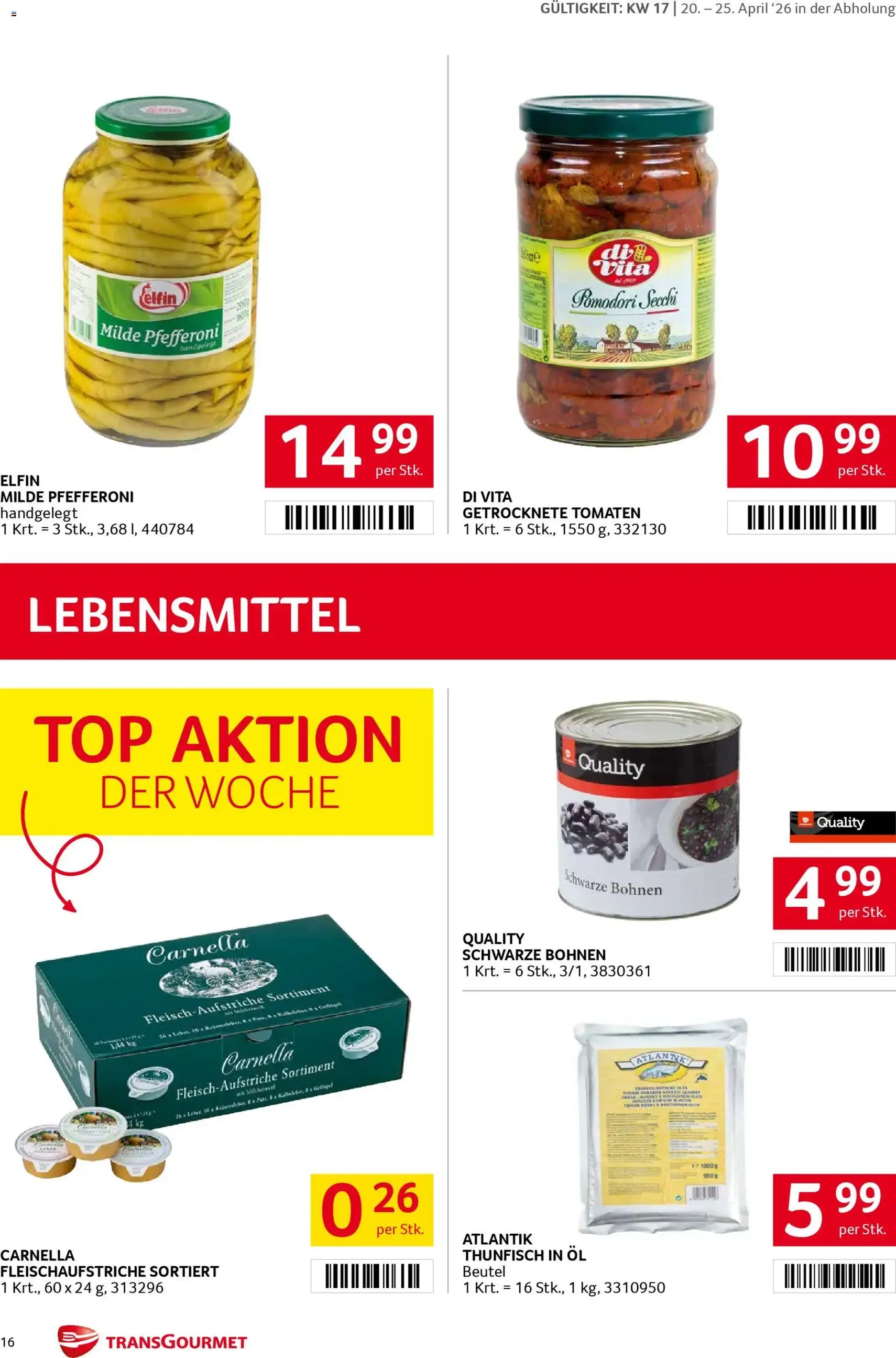 Transgourmet Flugblatt - Gültiger Prospekt ab 20.04.2026, Seite 16 von insgesamt 32