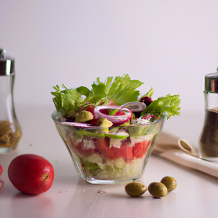 Recipe preview Classic Super Vegetarian Chopped Salad with Dressing